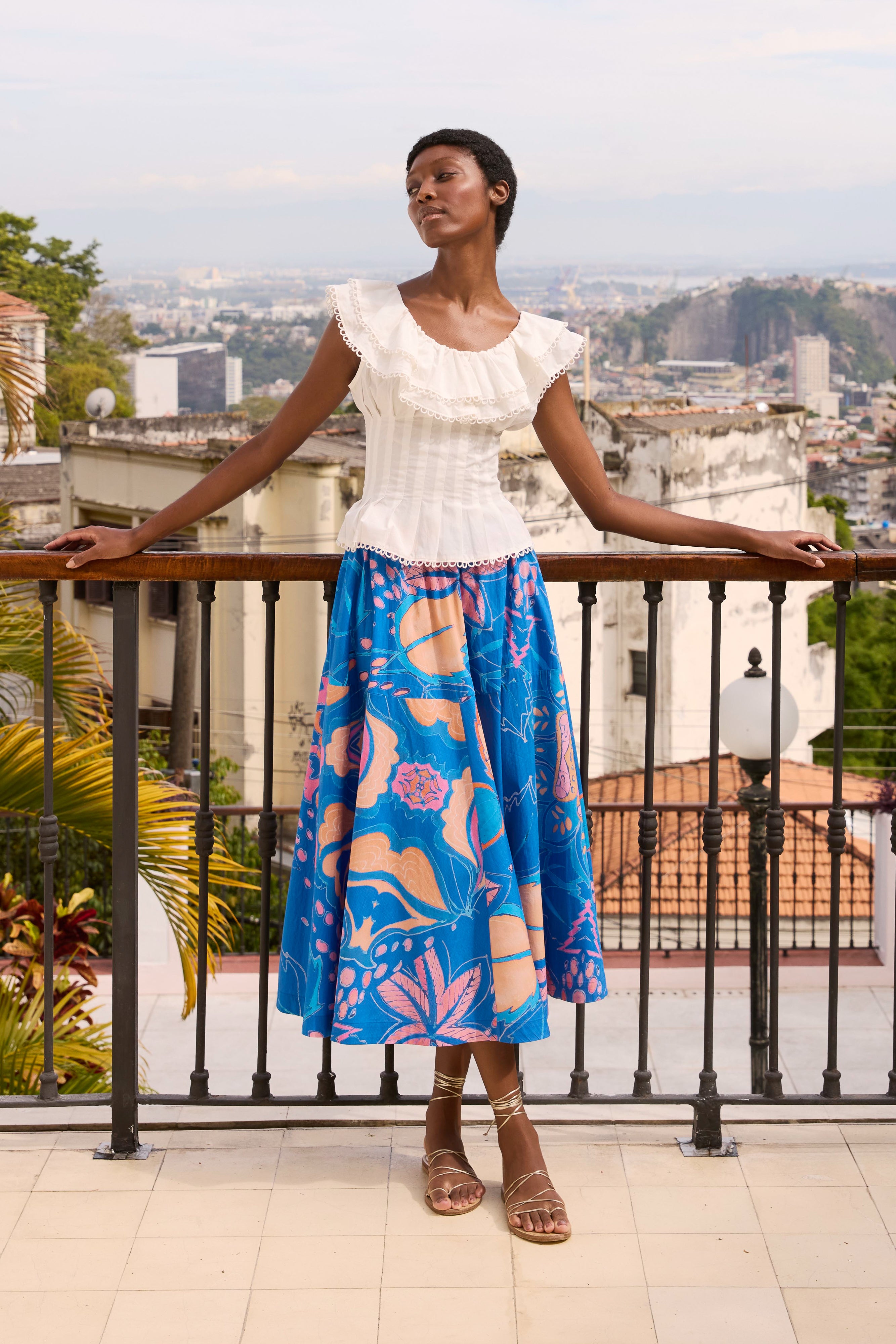 Olivia Skirt- Antico Blue