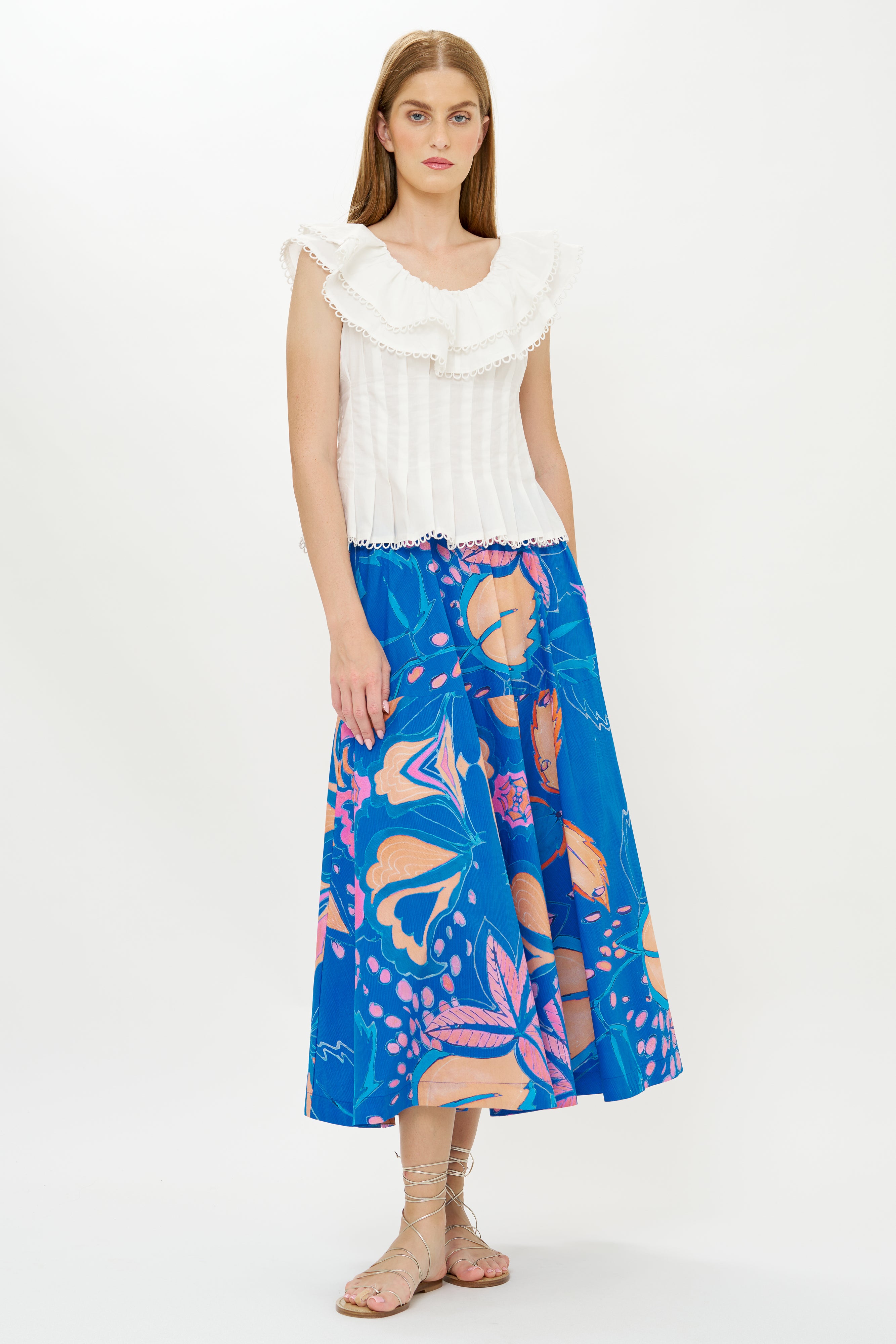 Olivia Skirt- Antico Blue