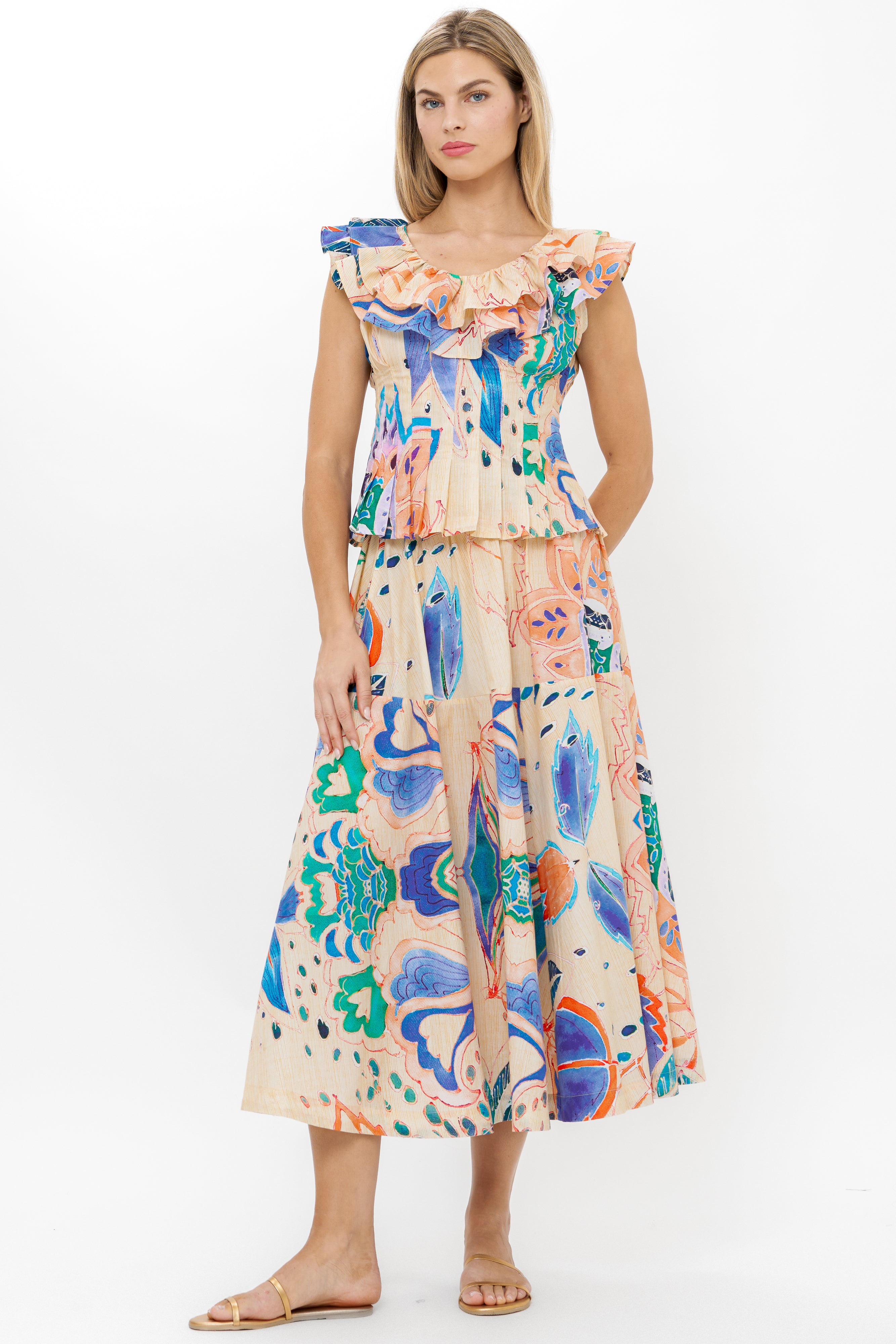 Olivia Skirt- Antico Cream