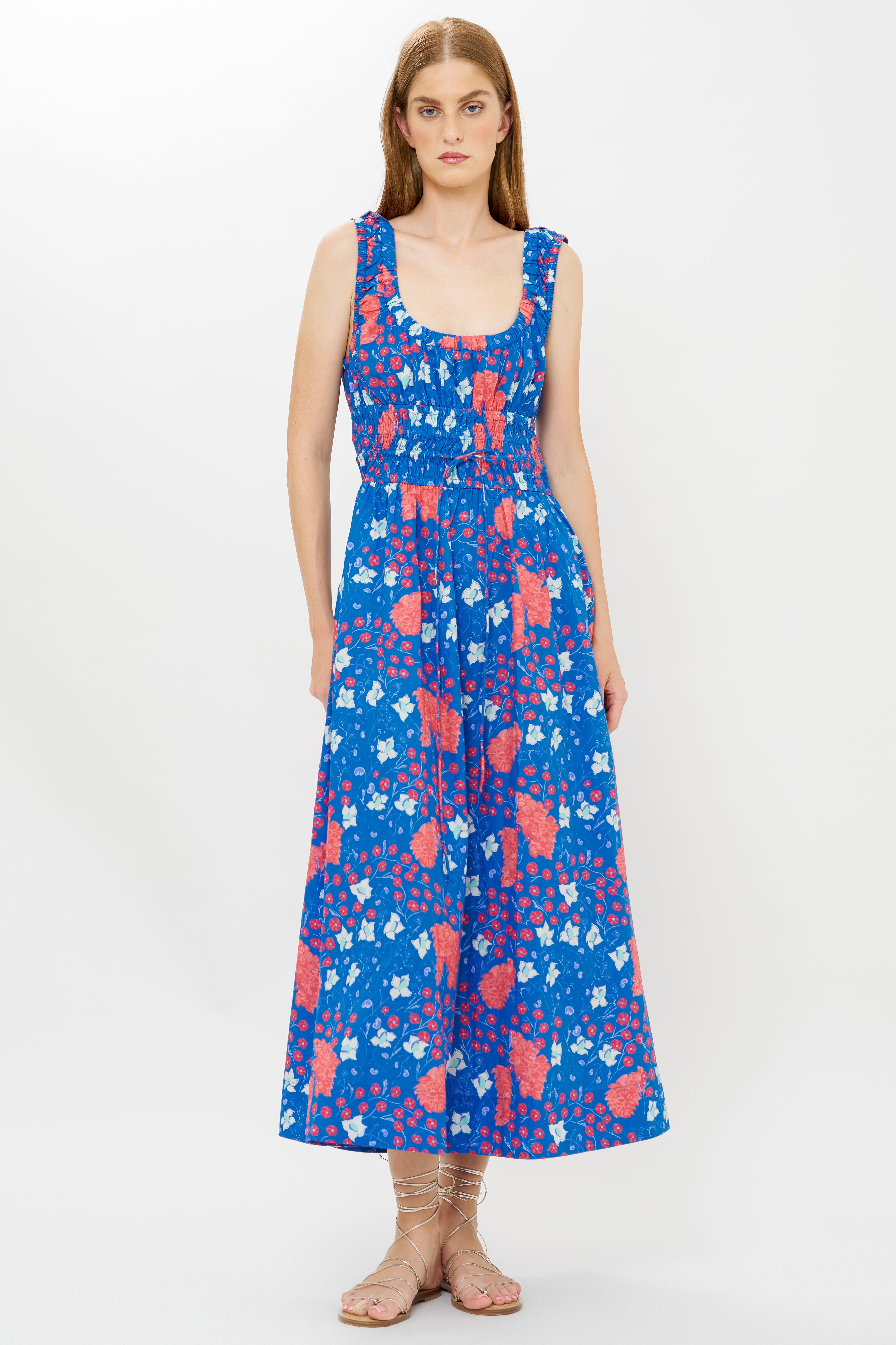 Harper Dress- Fleur Blue