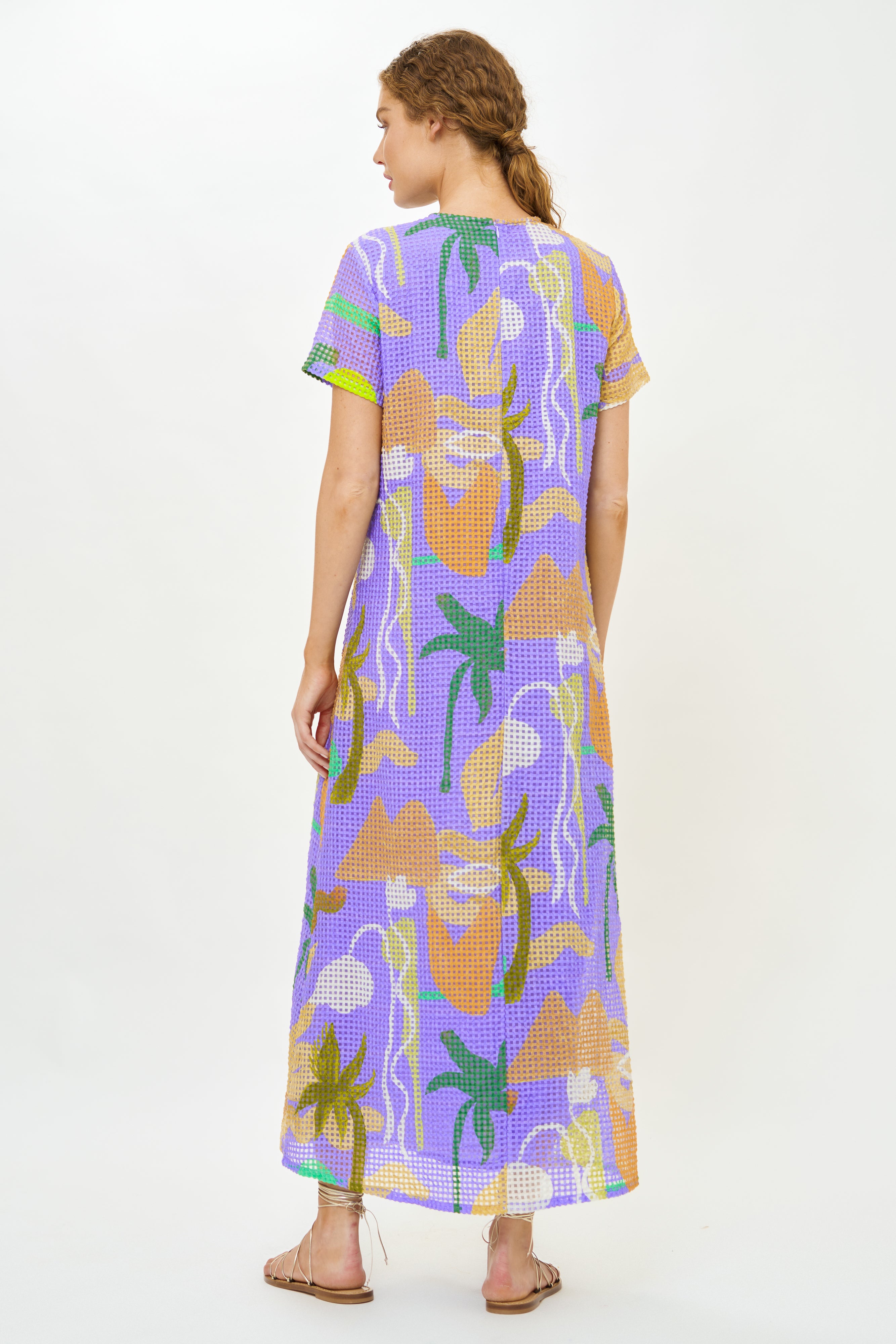 Short Sleeve Shift Maxi- Paradiso Blue