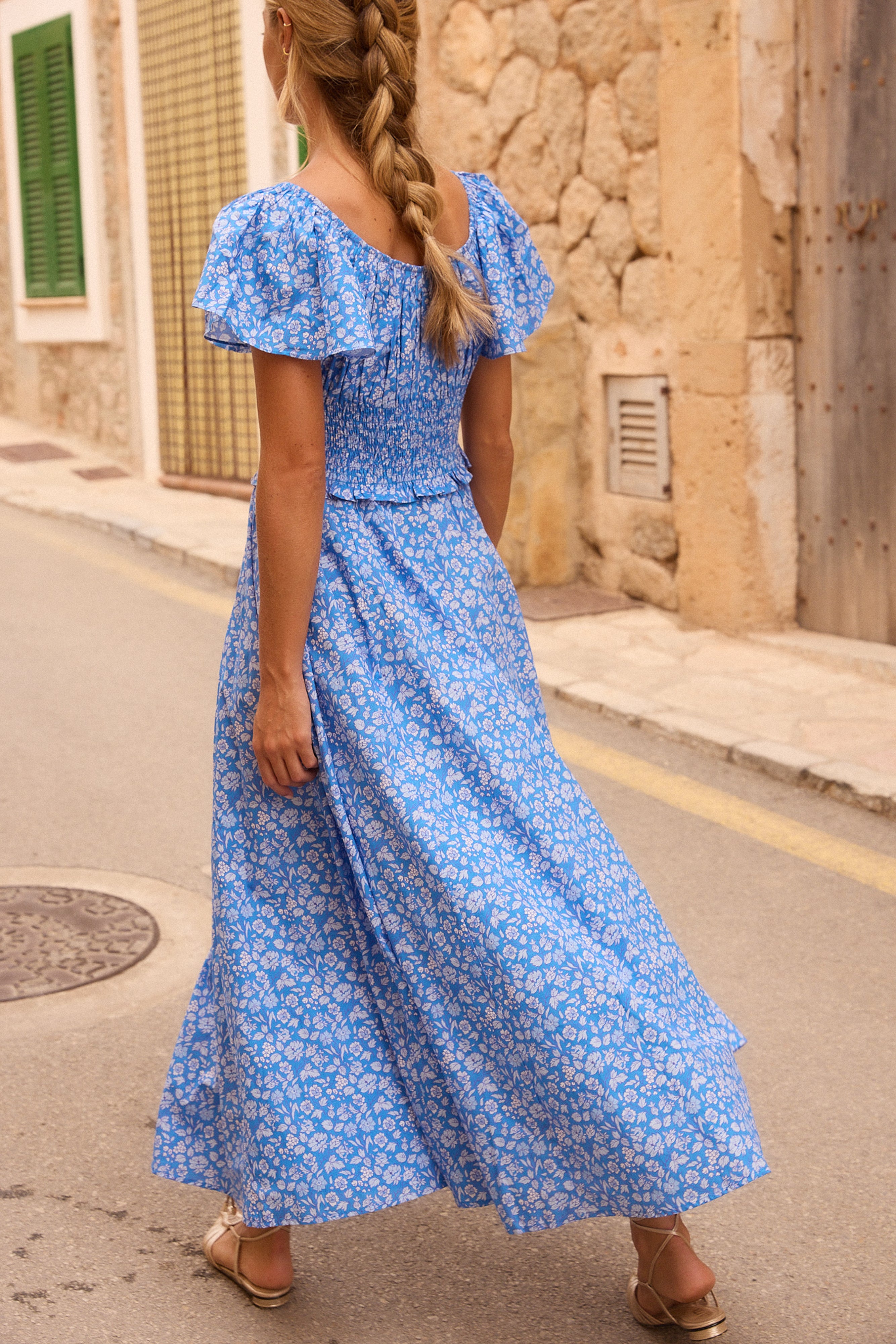 Liliana Dress- Ditsy Blue