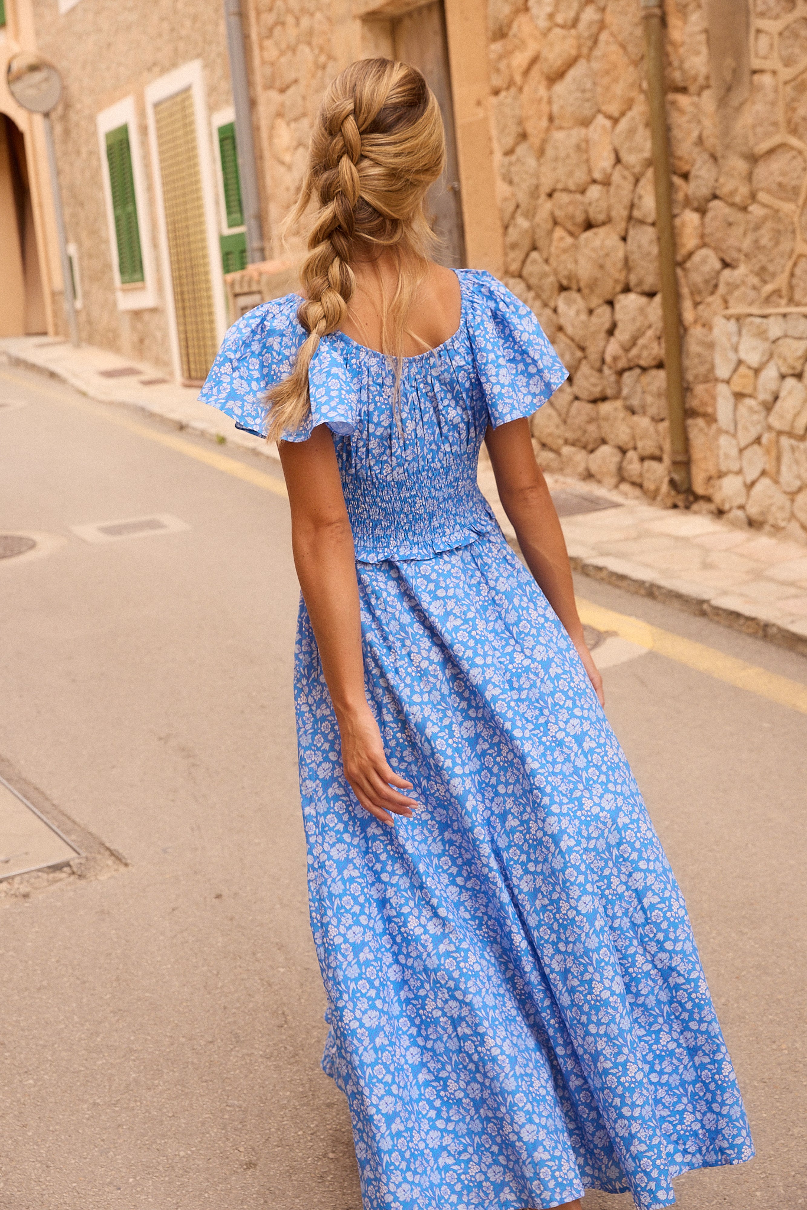 Liliana Dress- Ditsy Blue