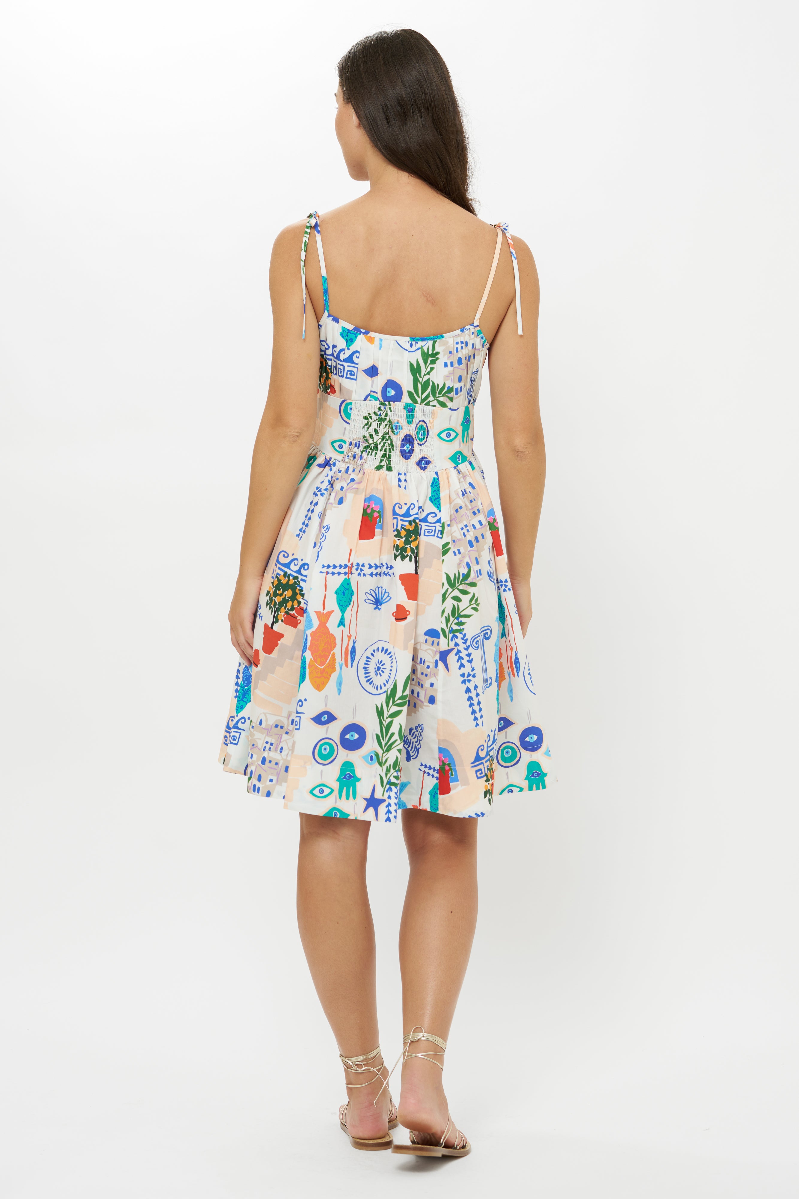Scarlett Mini Dress- Corfu Blue
