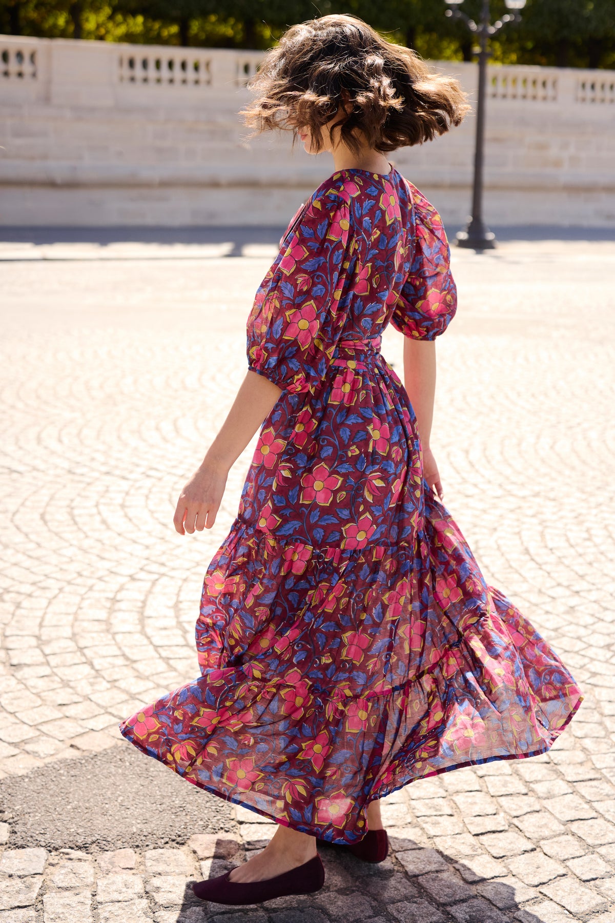 Puff Sleeve Maxi- Kildare Plum