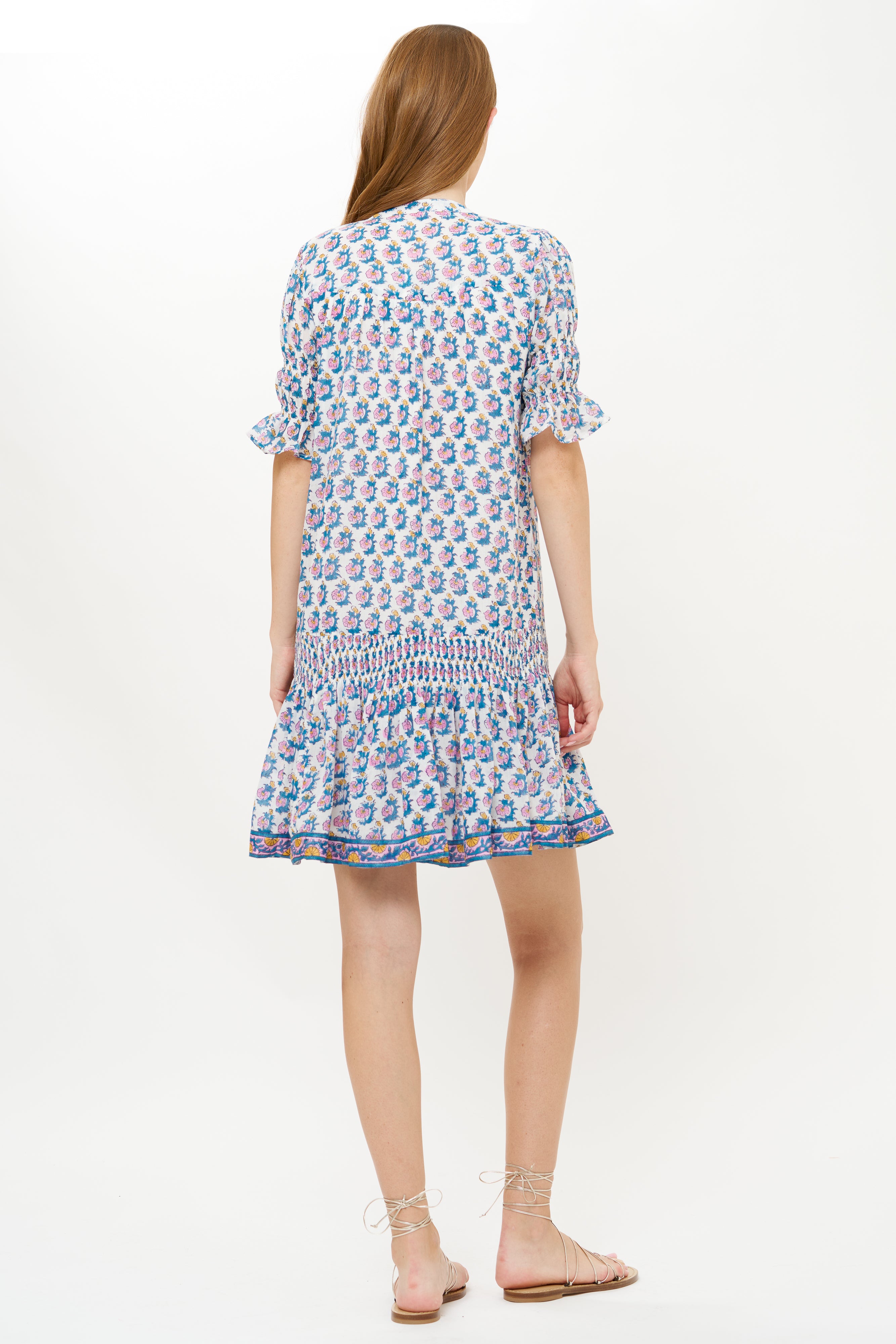 Smocked Drop Mini- Crocus Blue
