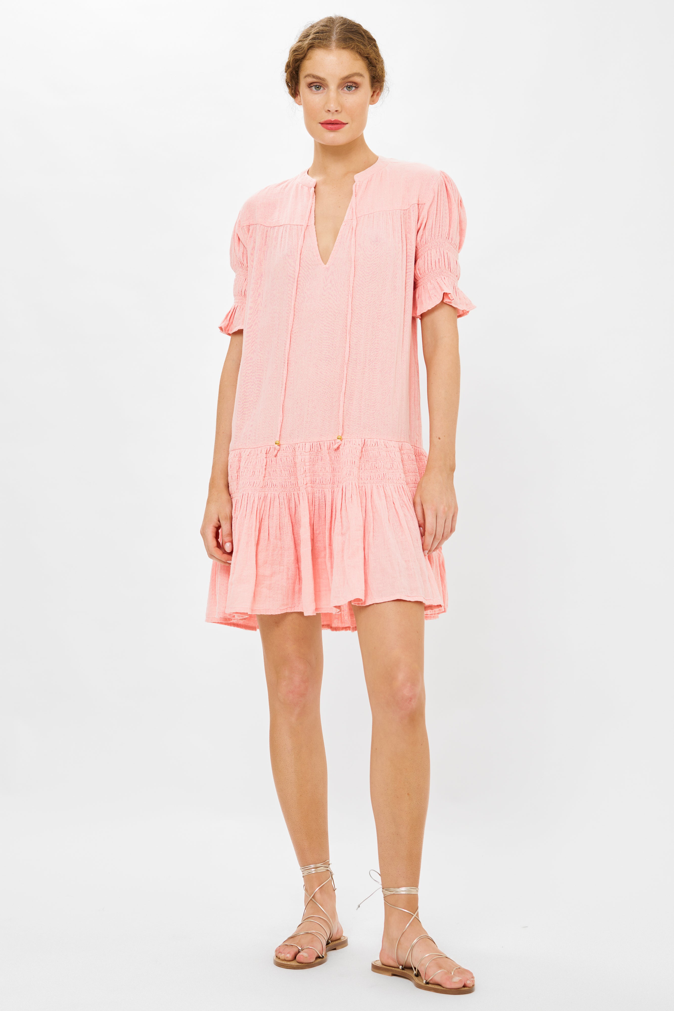 Smocked Drop Mini- Bahama Pink