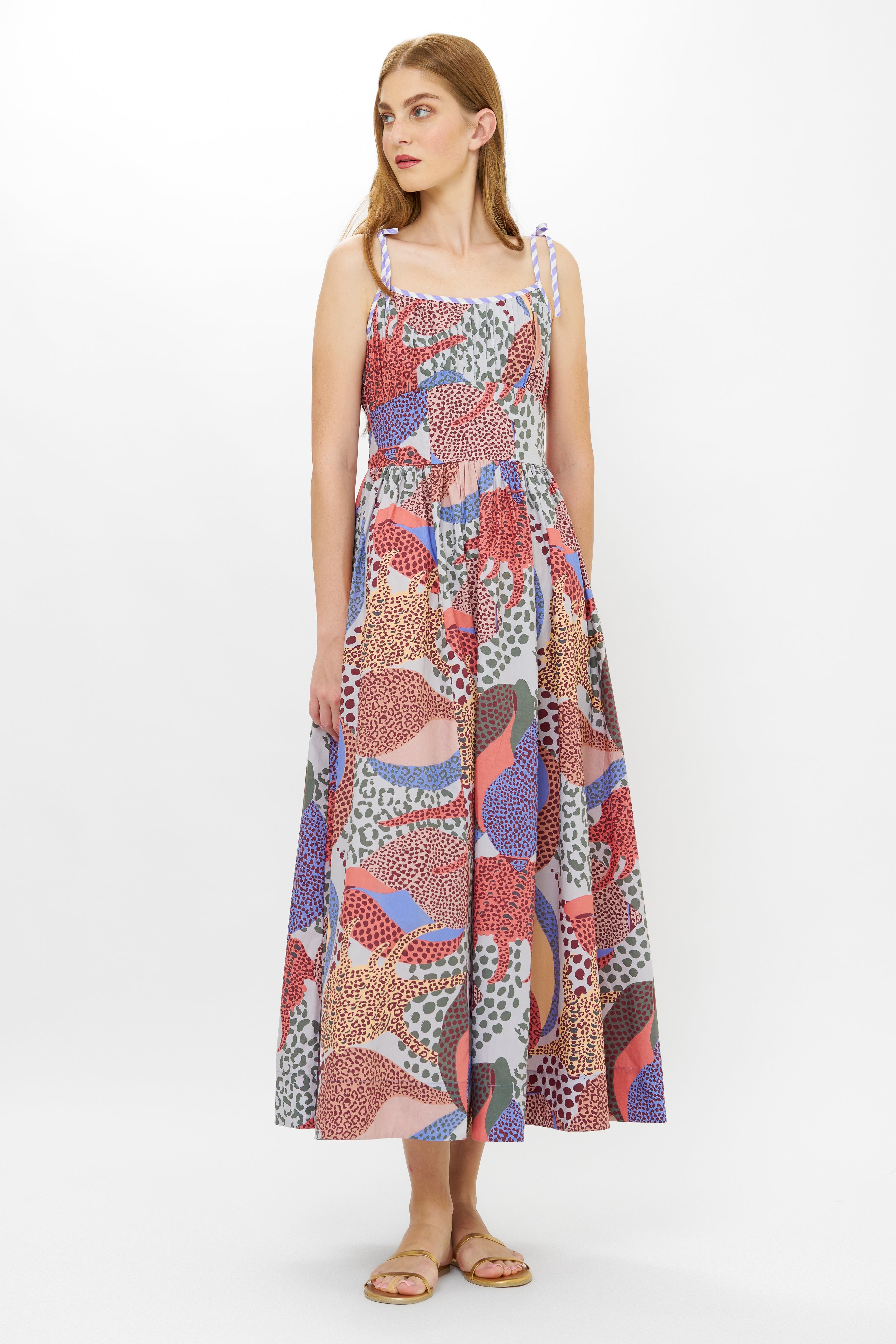 Scarlett Dress- Nautilus Coral