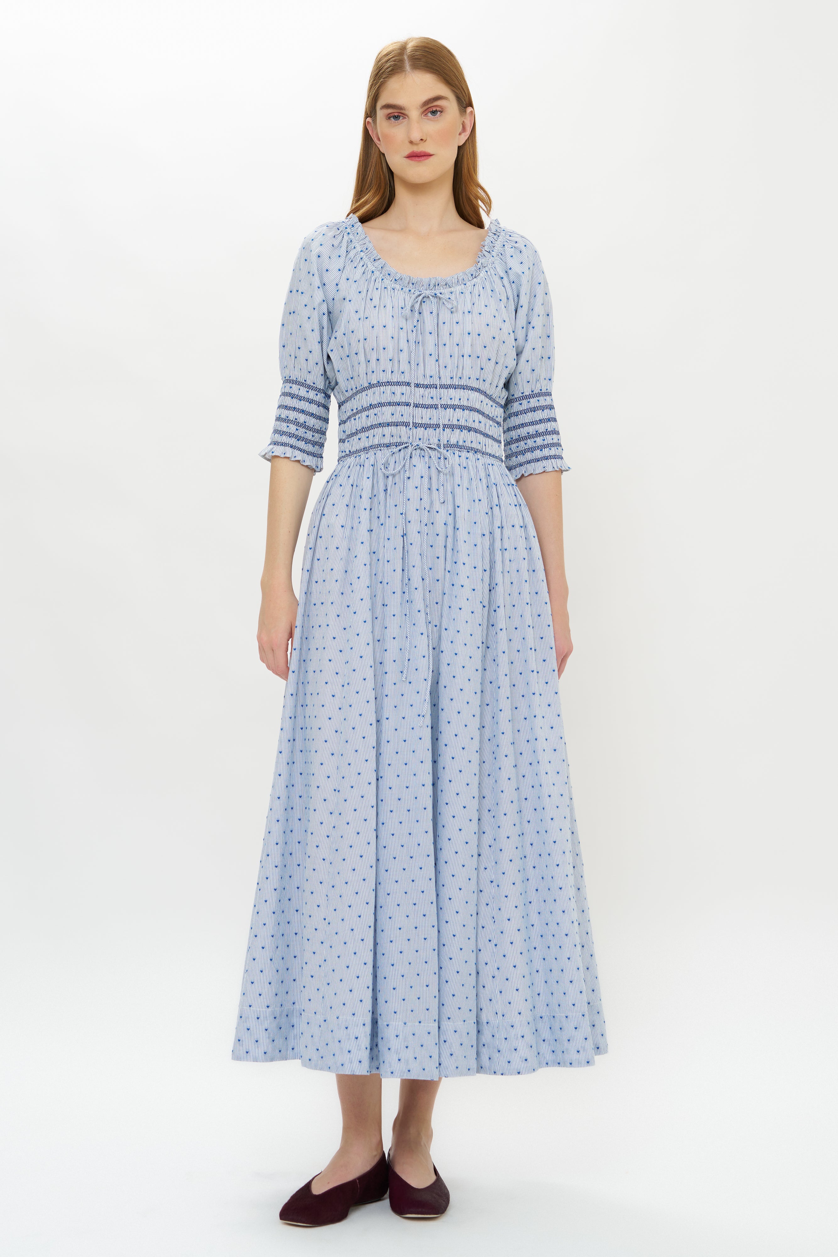 Emeline Dress- Lyon Blue