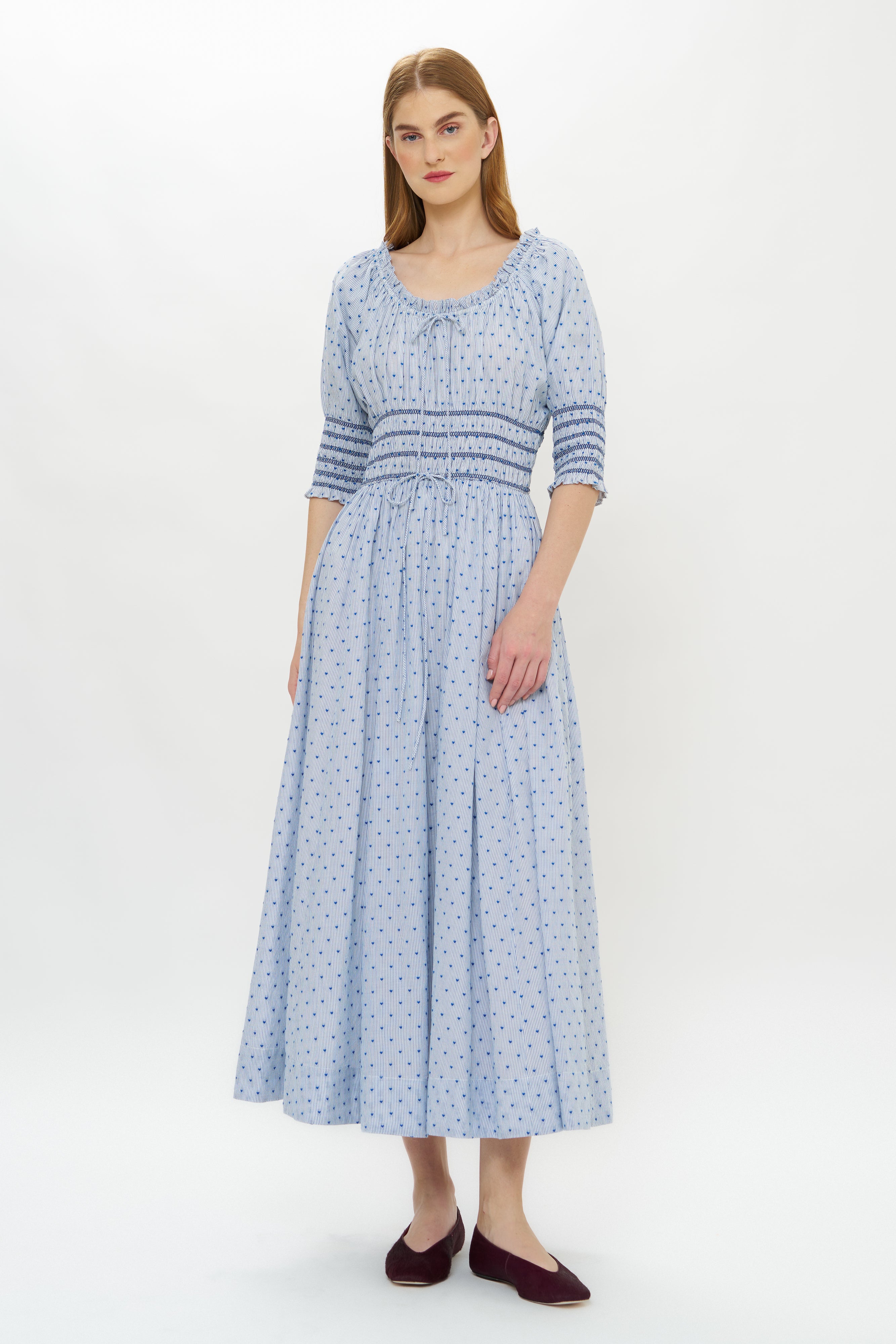 Emeline Dress- Lyon Blue