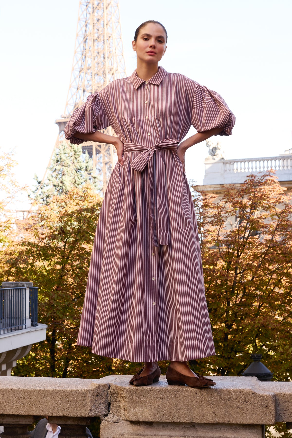 Serena Dress- Bremen Brown