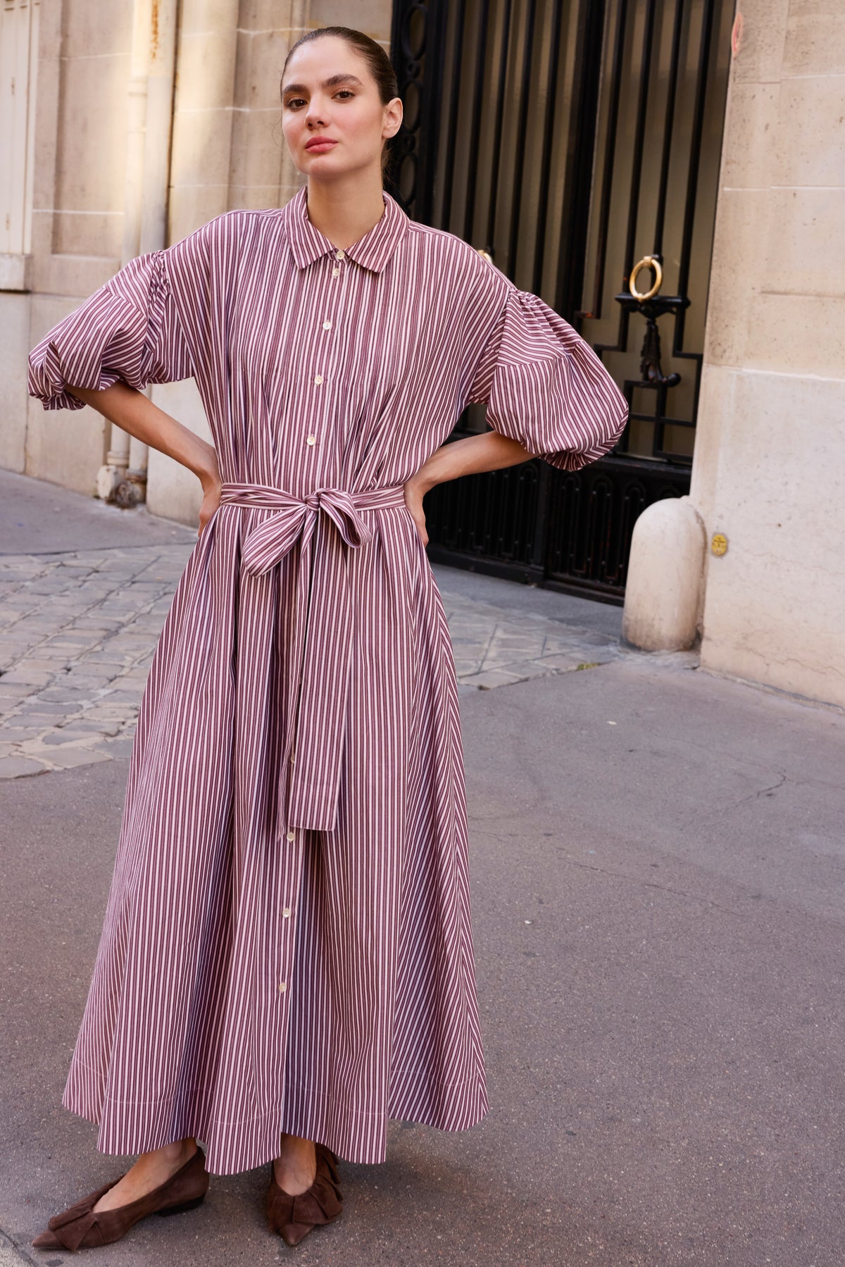 Serena Dress- Bremen Brown