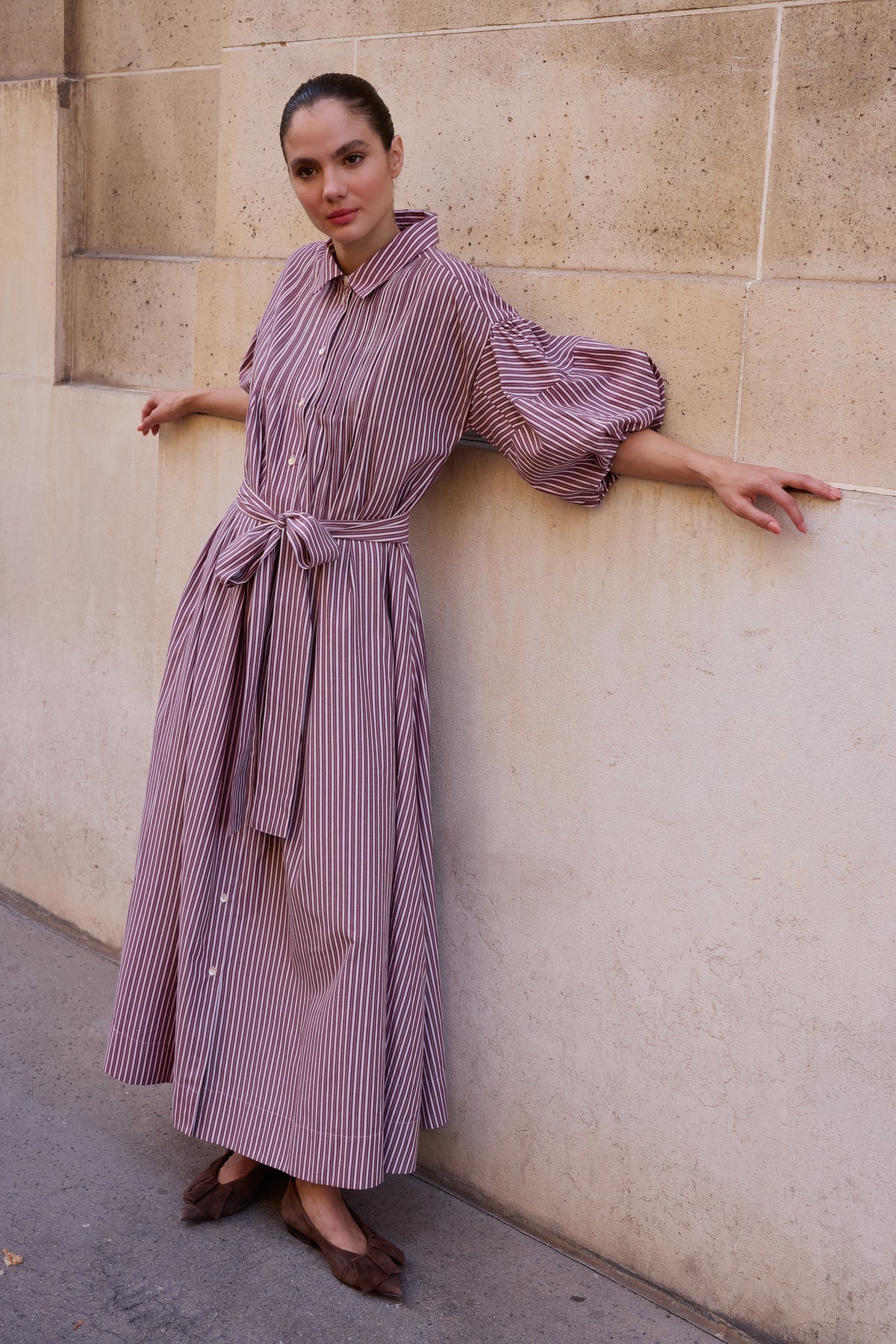 Serena Dress- Bremen Brown
