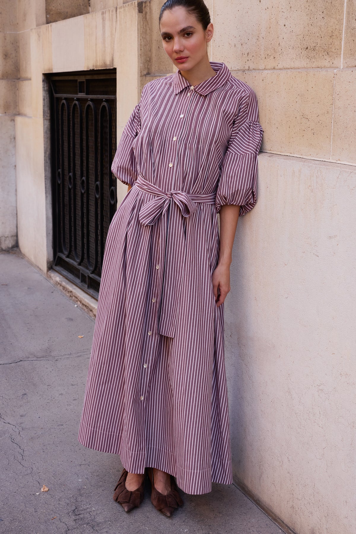 Serena Dress- Bremen Brown