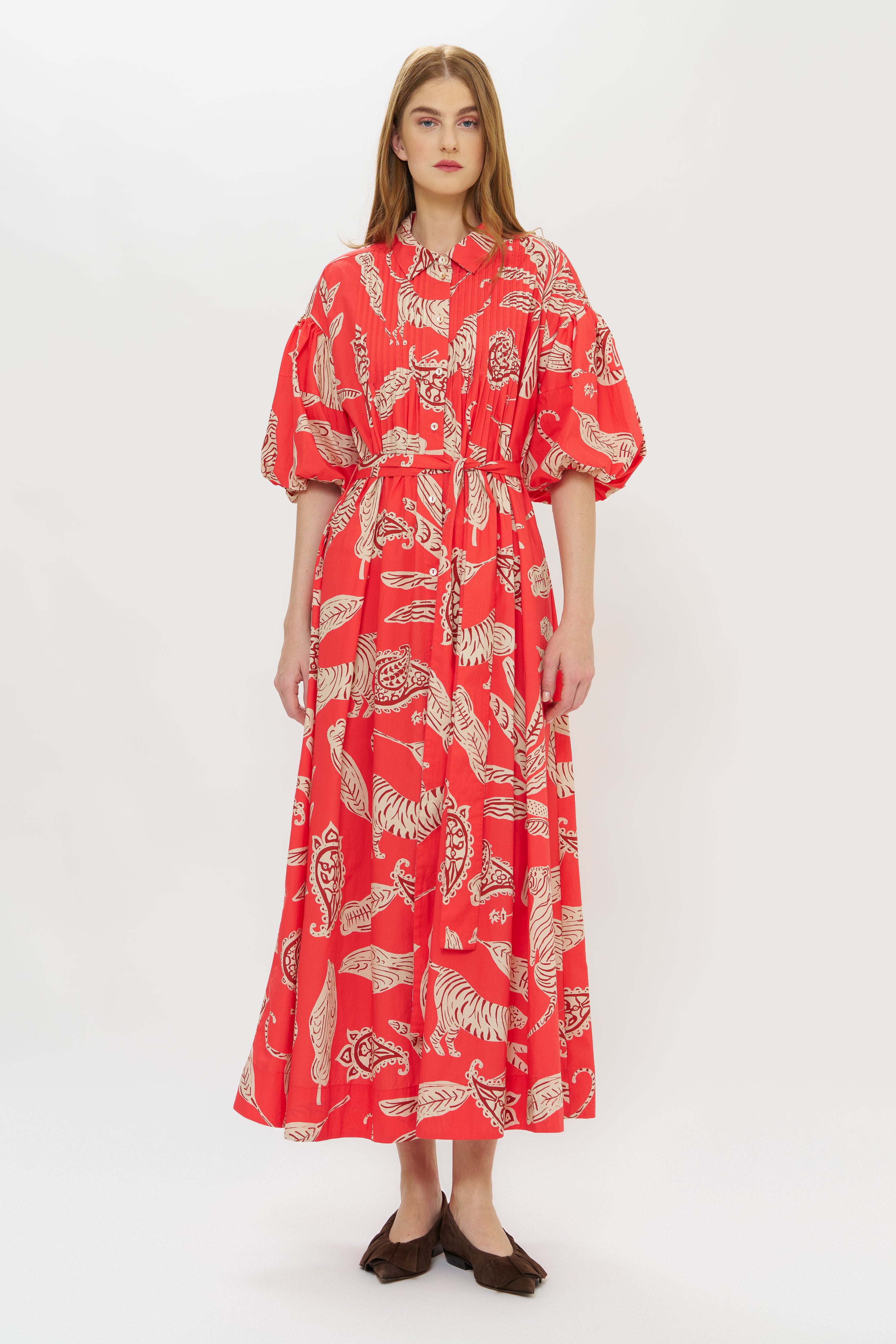 Serena Dress- Bengal Brick