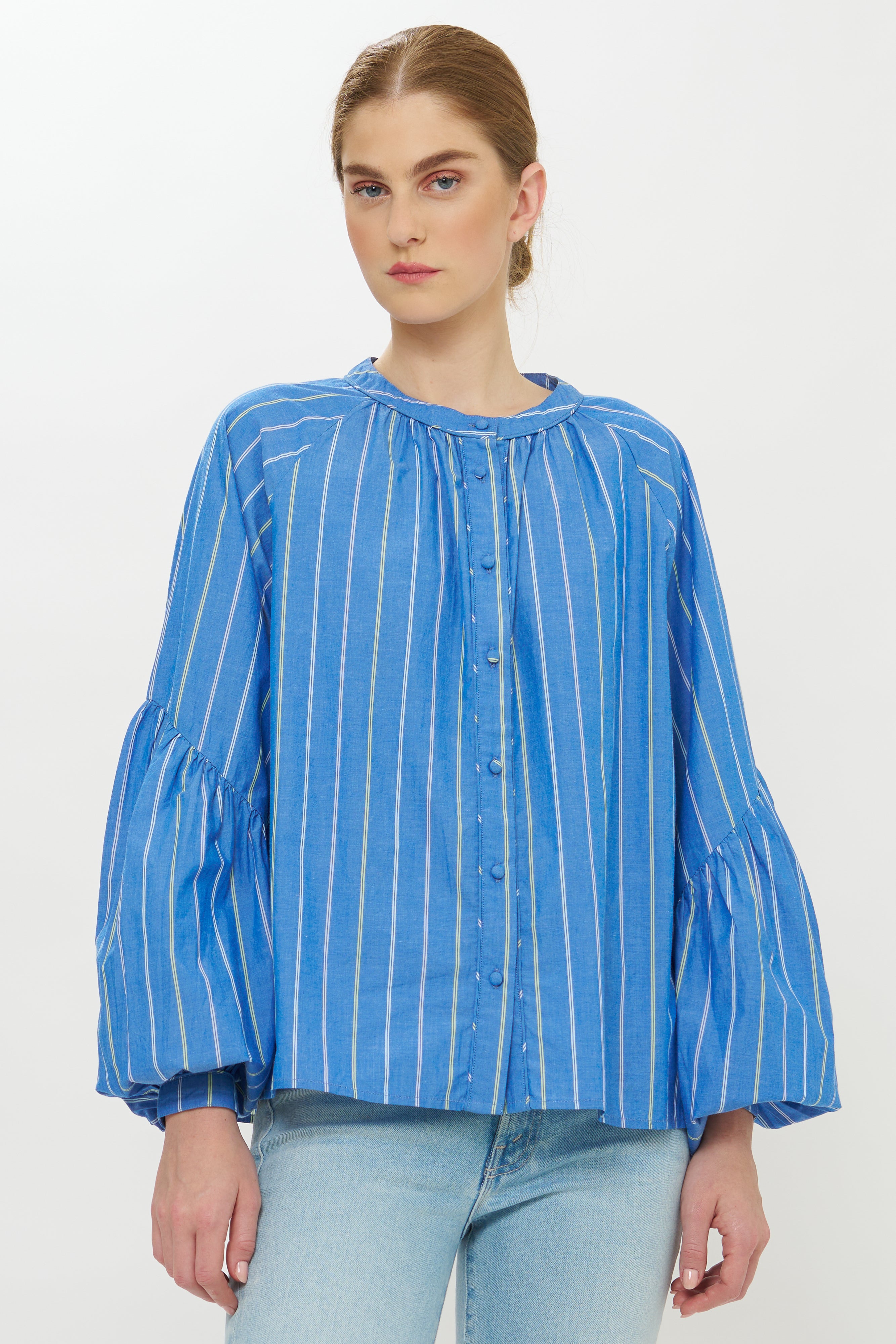 Liana Blouse- Thalia Blue