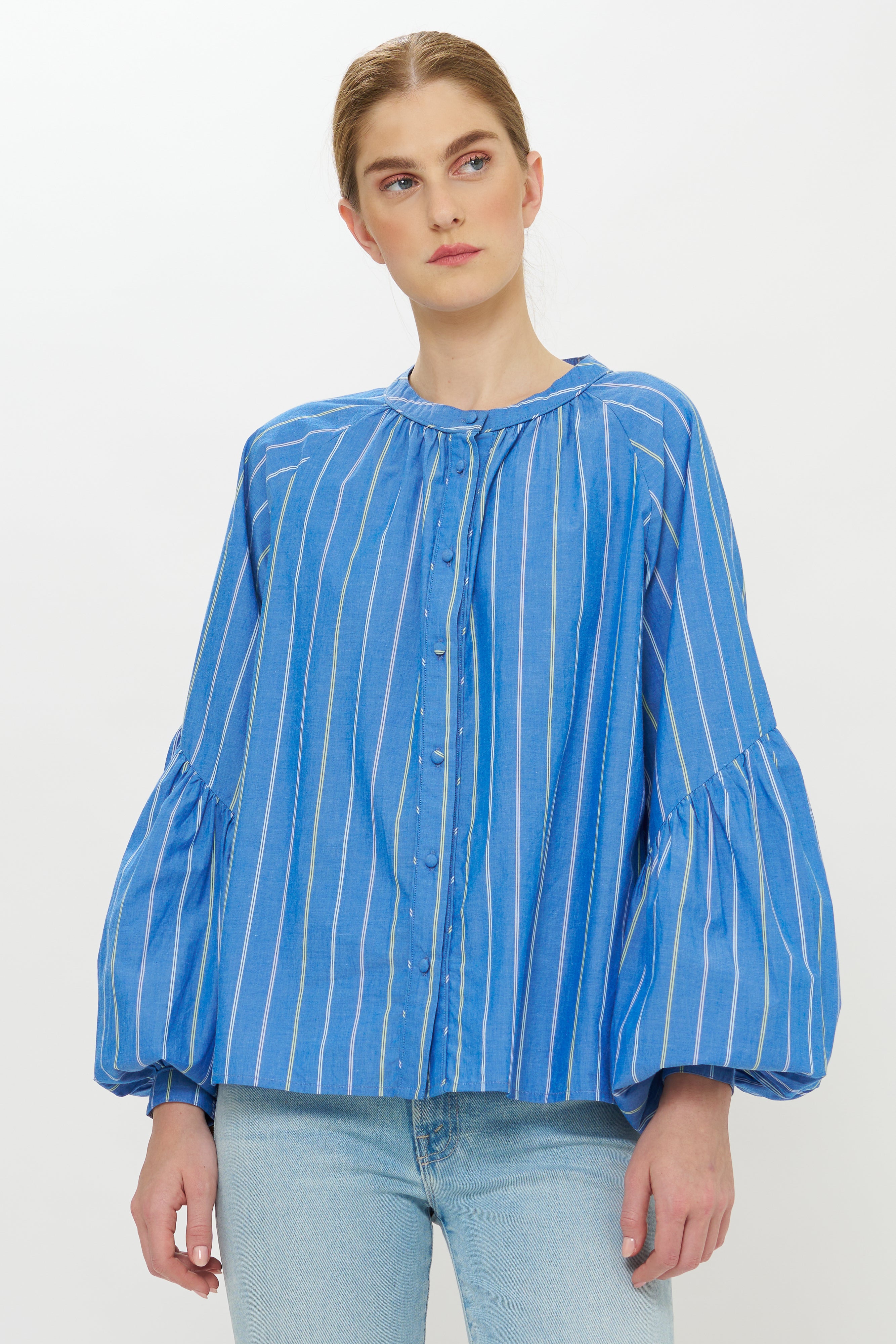 Liana Blouse- Thalia Blue