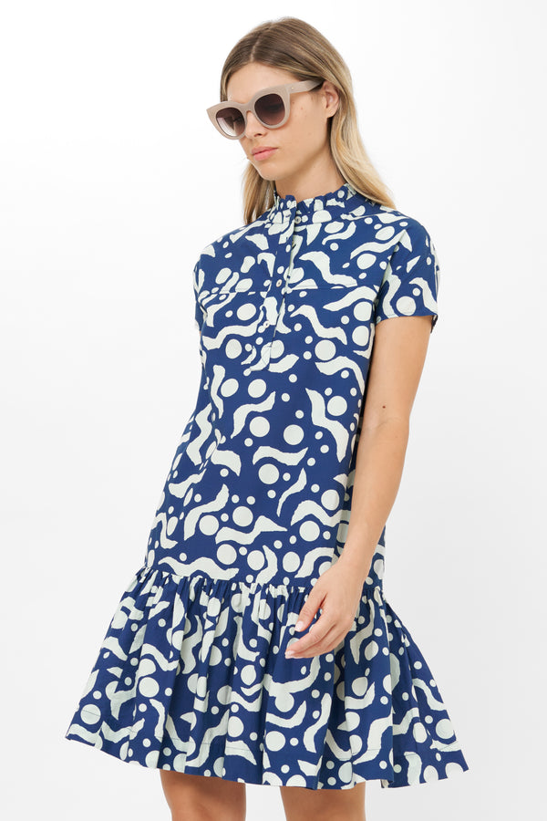 Cap Sleeve Mini- Acadia Navy