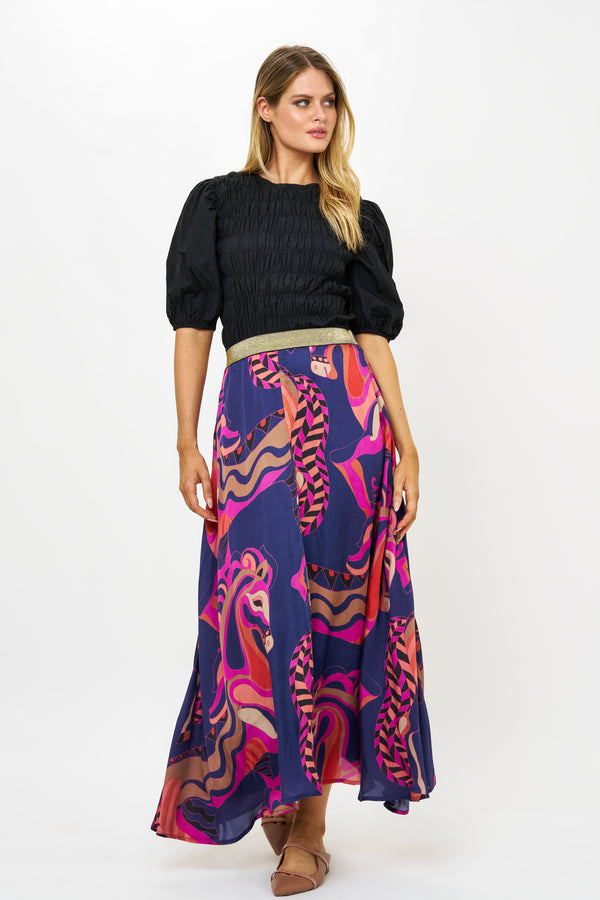 Swing Skirt- Arabia Navy