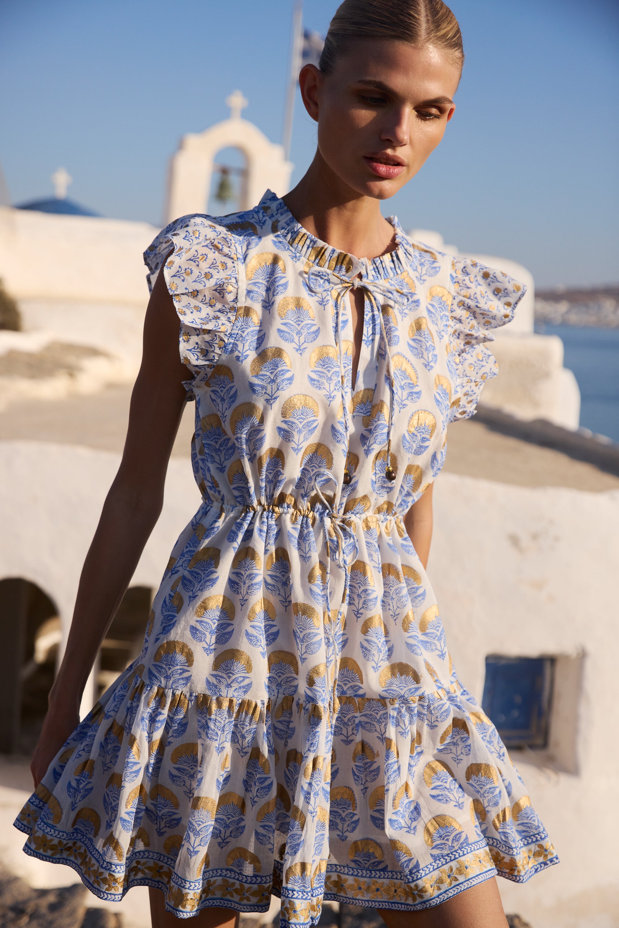 Cinched Flirty Short- Arbor Blue