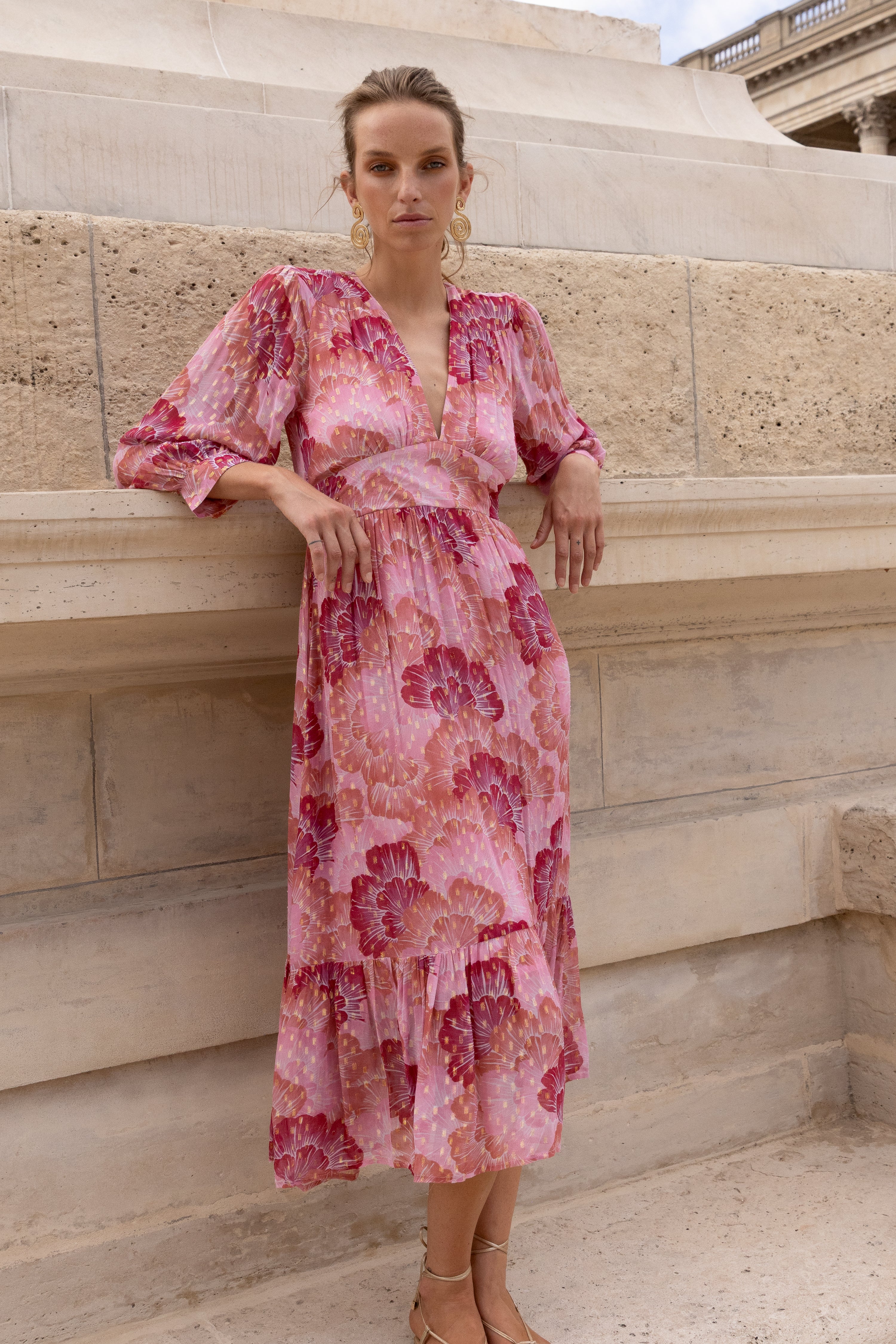 Tie Back Maxi- Madrid Blush