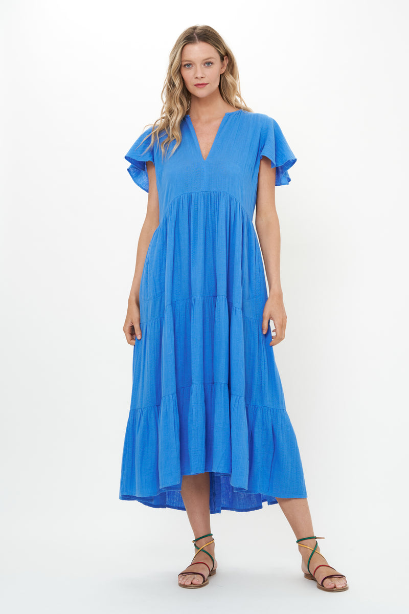 V-Neck Maxi- Bermuda Blue