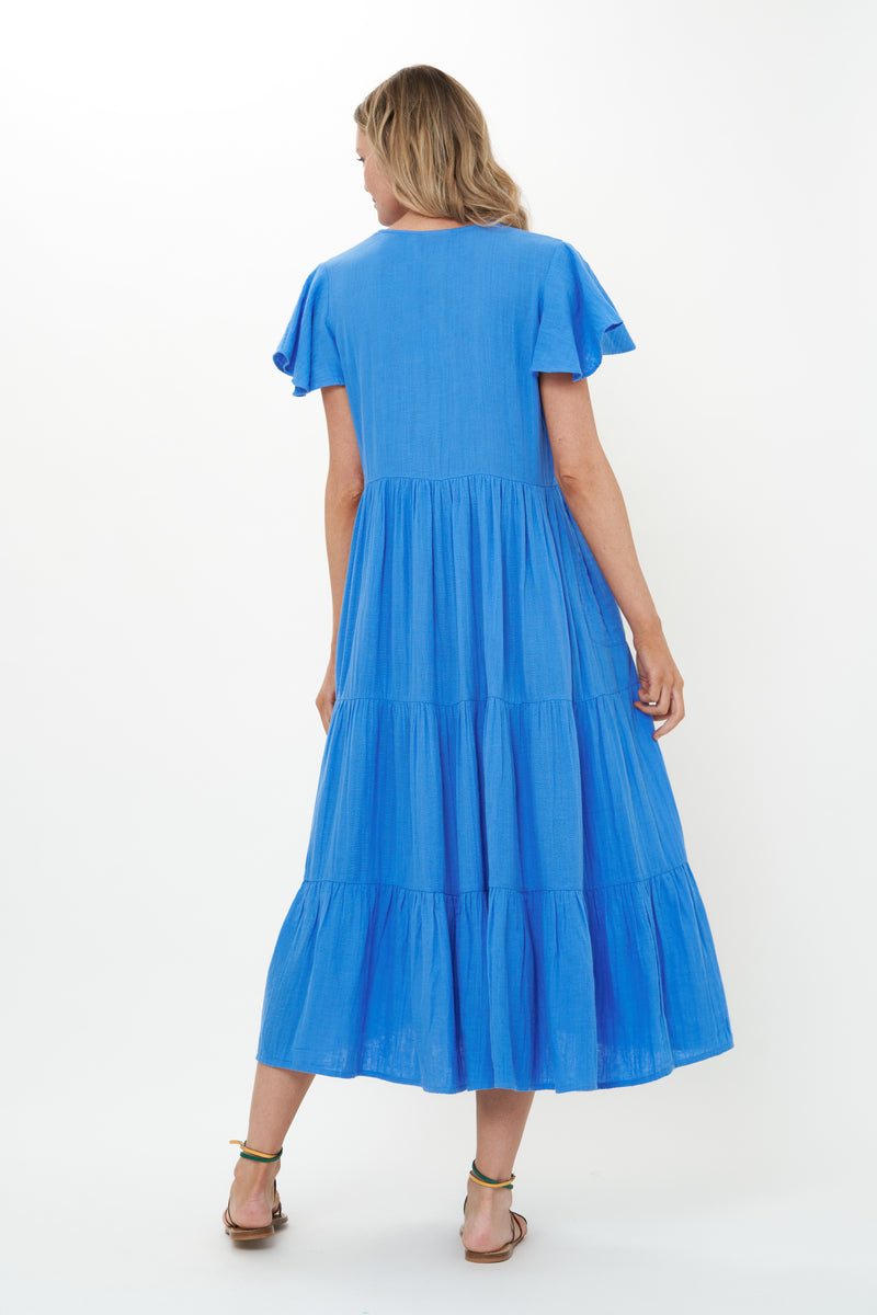 V-Neck Maxi- Bermuda Blue