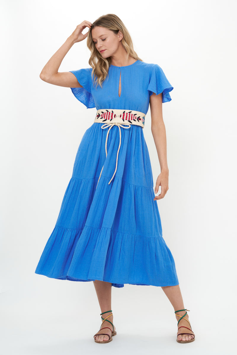 V-Neck Maxi- Bermuda Blue