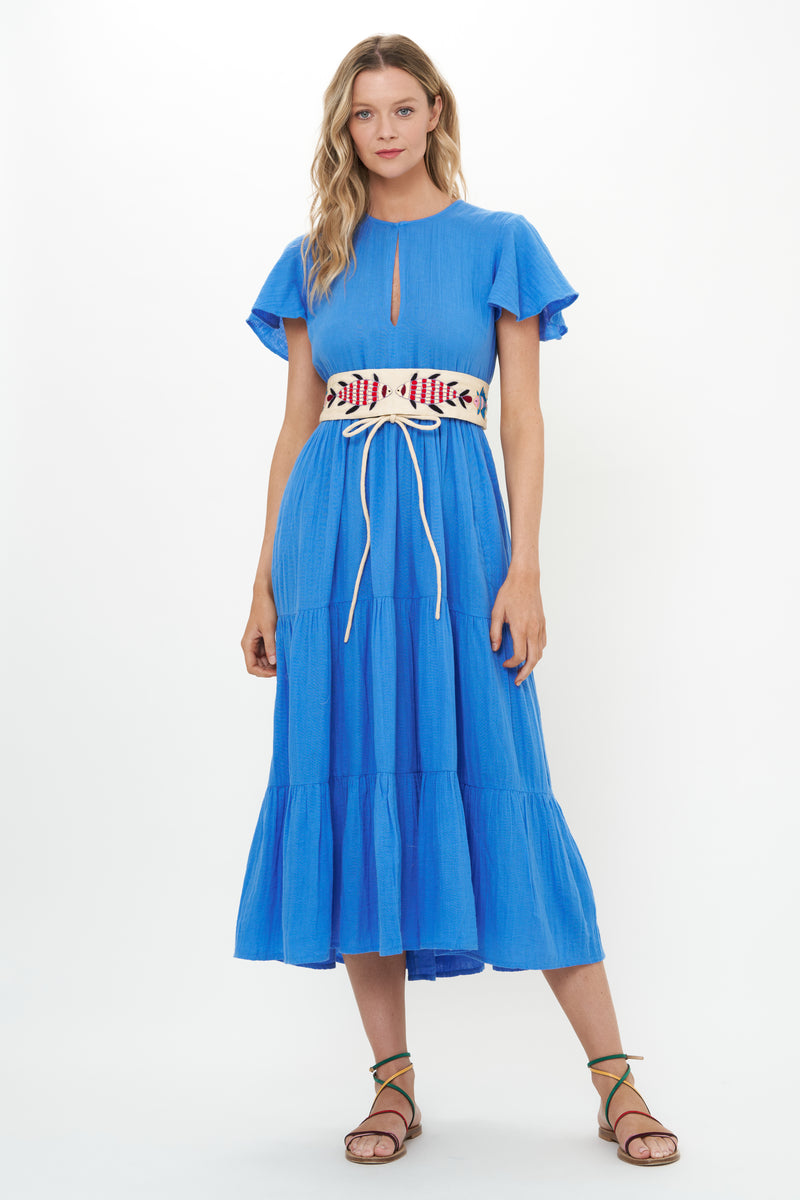 V-Neck Maxi- Bermuda Blue