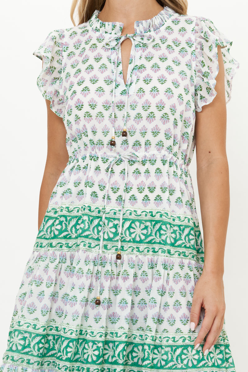 Cinched Flirty Midi- Bloom Lilac
