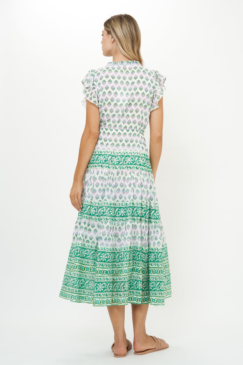 Cinched Flirty Midi- Bloom Lilac