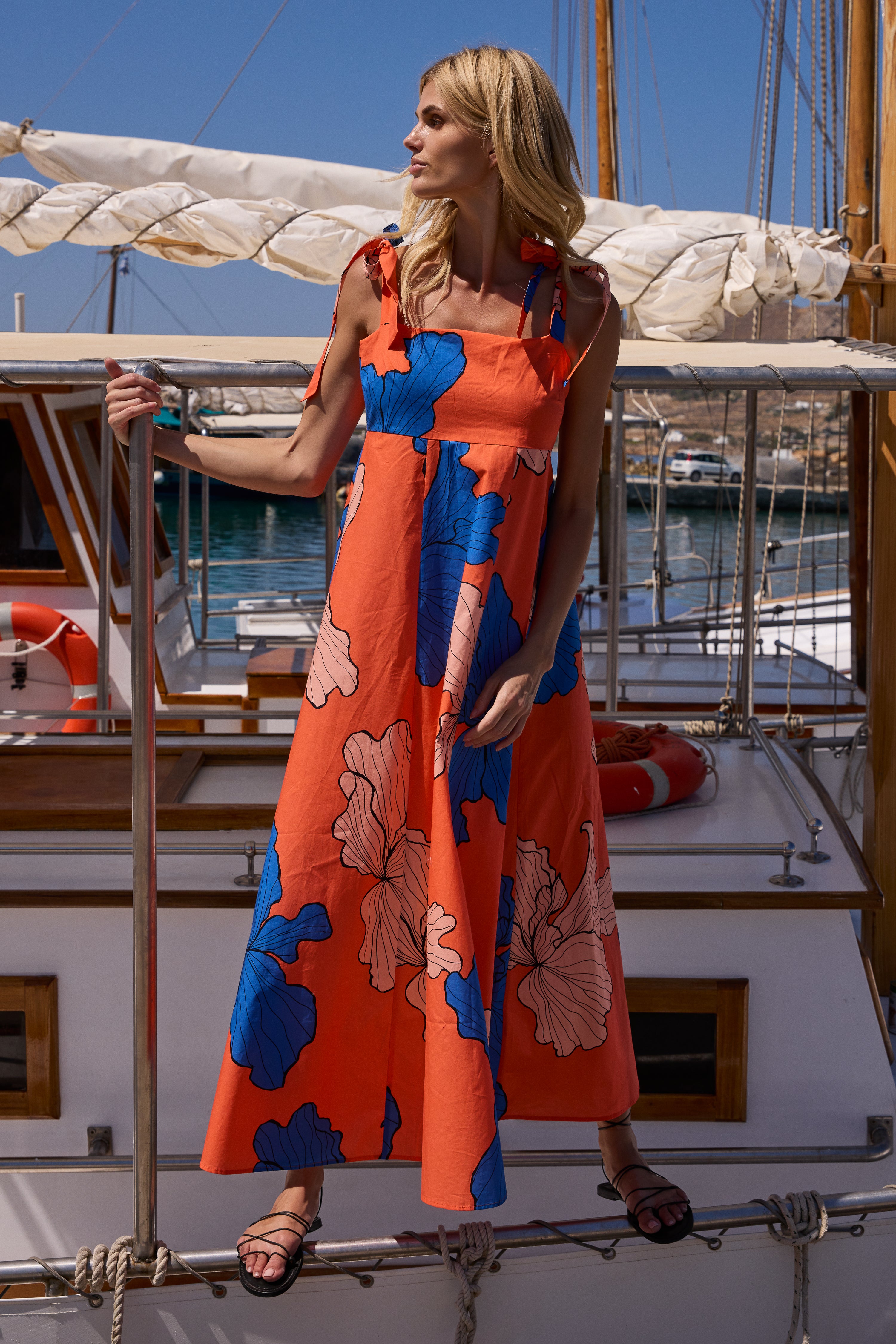 Delilah Dress- Bora Bora Red