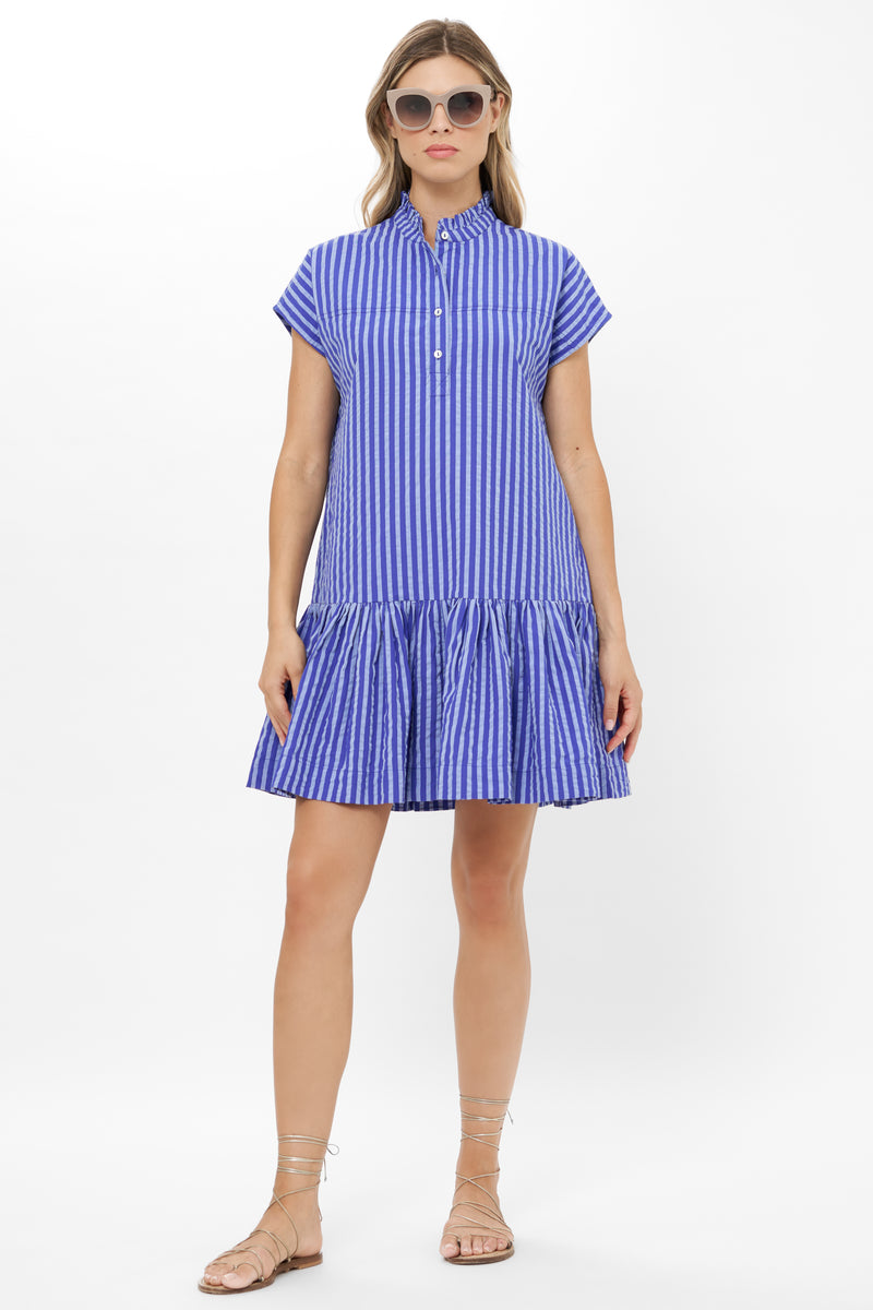 Cap Sleeve Mini- Cabana Cobalt