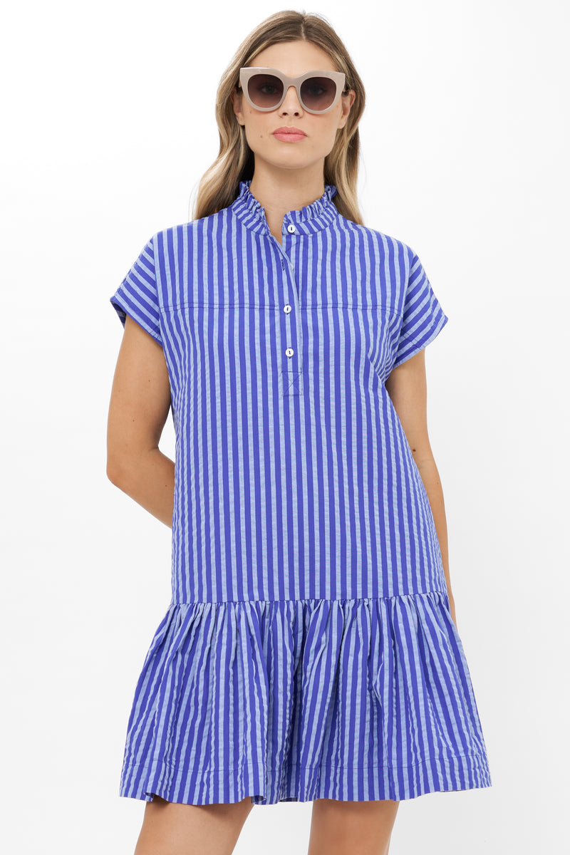 Cap Sleeve Mini- Cabana Cobalt