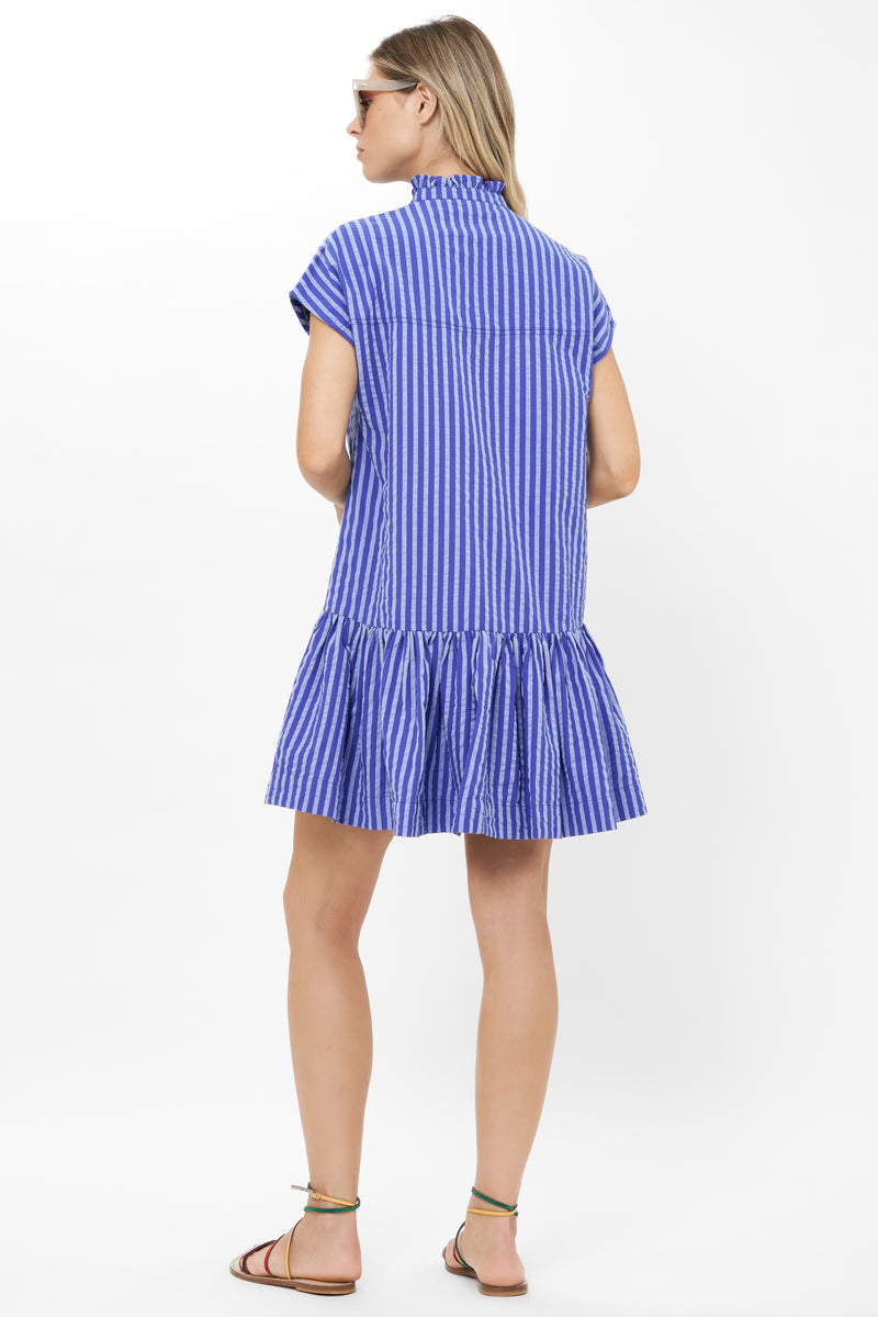 Cap Sleeve Mini- Cabana Cobalt