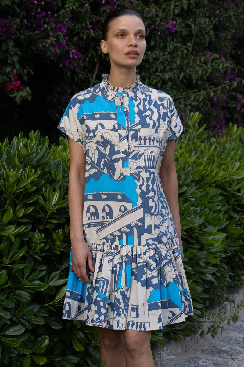 Cap Sleeve Mini- Roma Blue
