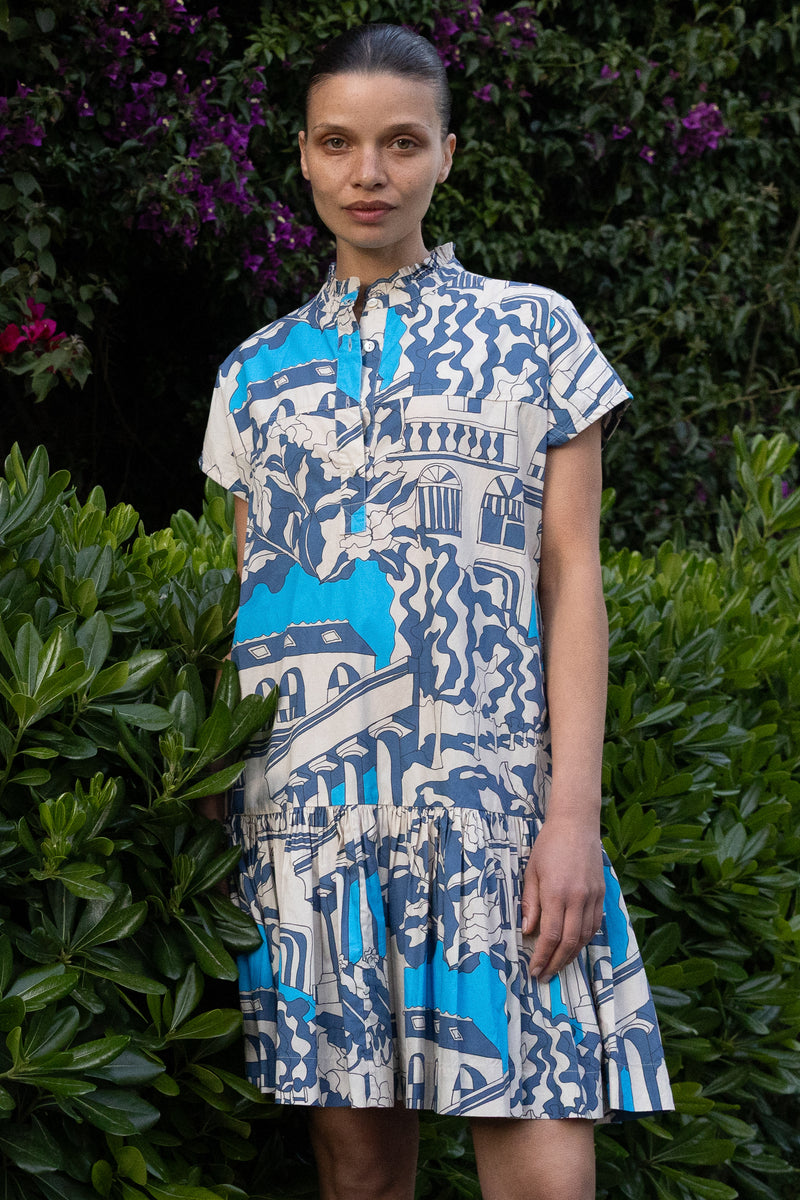 Cap Sleeve Mini- Roma Blue
