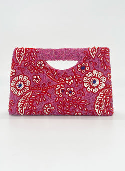 Beaded Handbag- Carolina Pink