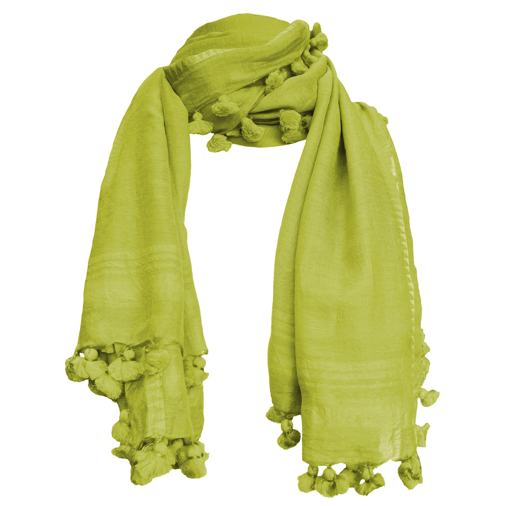 Citron Tassel Scarf – OLIPHANTDESIGN