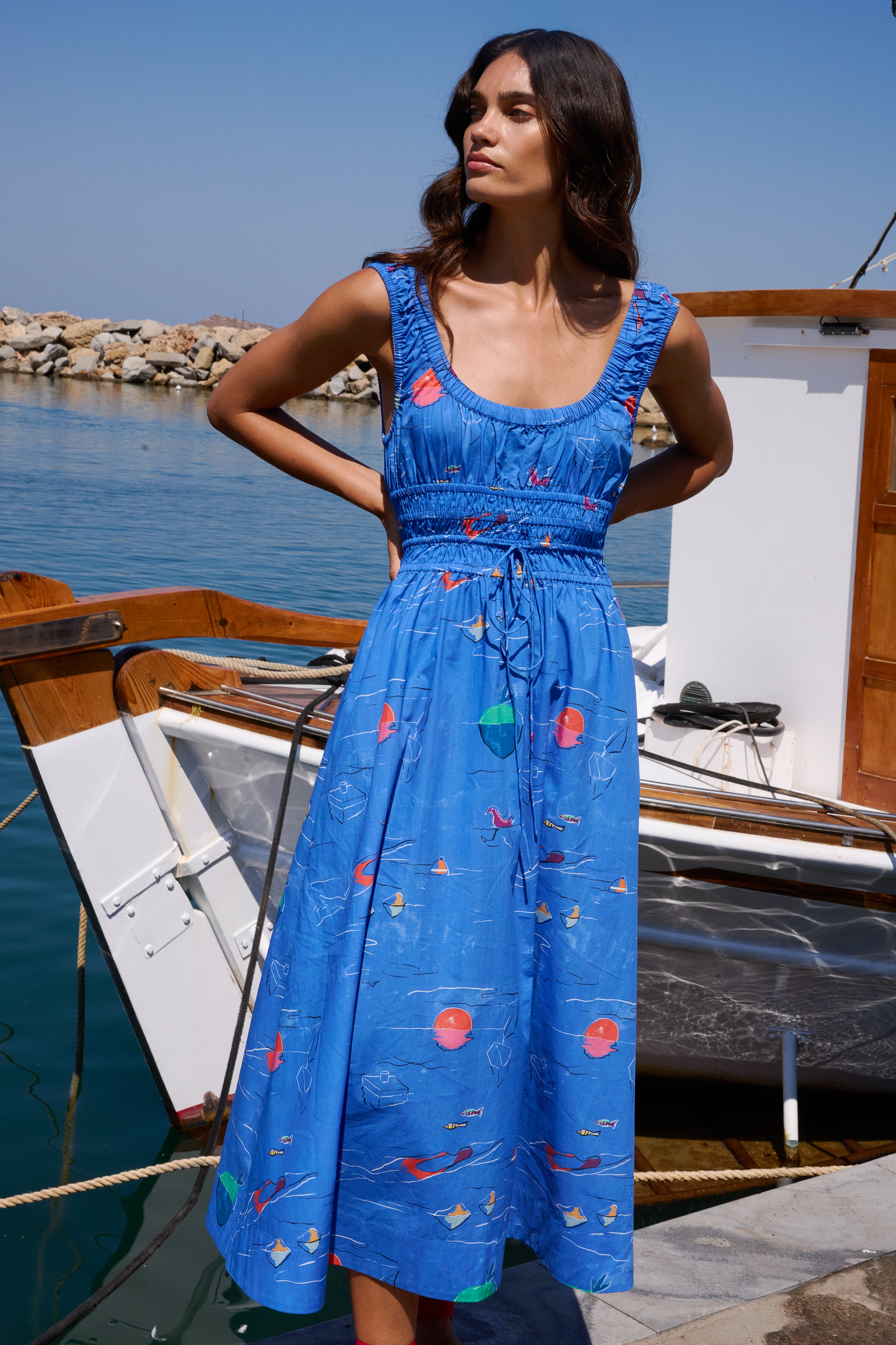 Harper Dress- Dip Blue