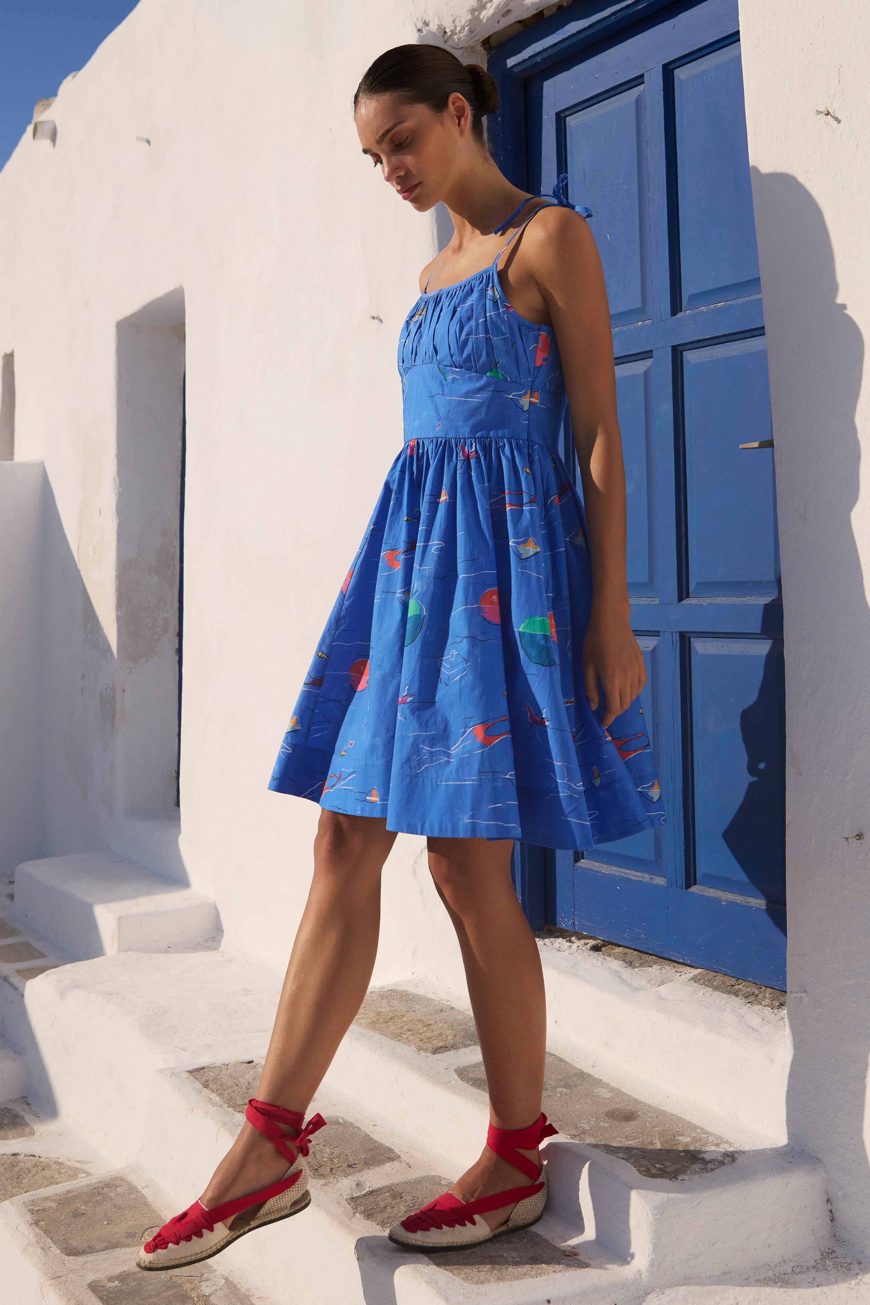 Scarlett Mini Dress- Dip Blue