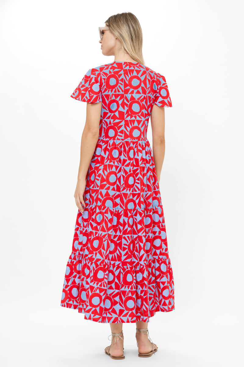 V-Neck Maxi- Eclipse Red