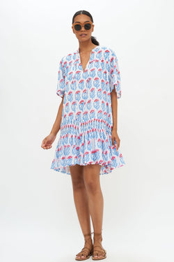 Smocked Drop Mini- Hampton Blue