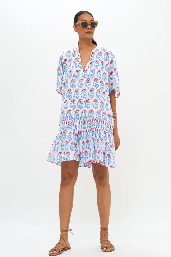 Smocked Drop Mini- Hampton Blue