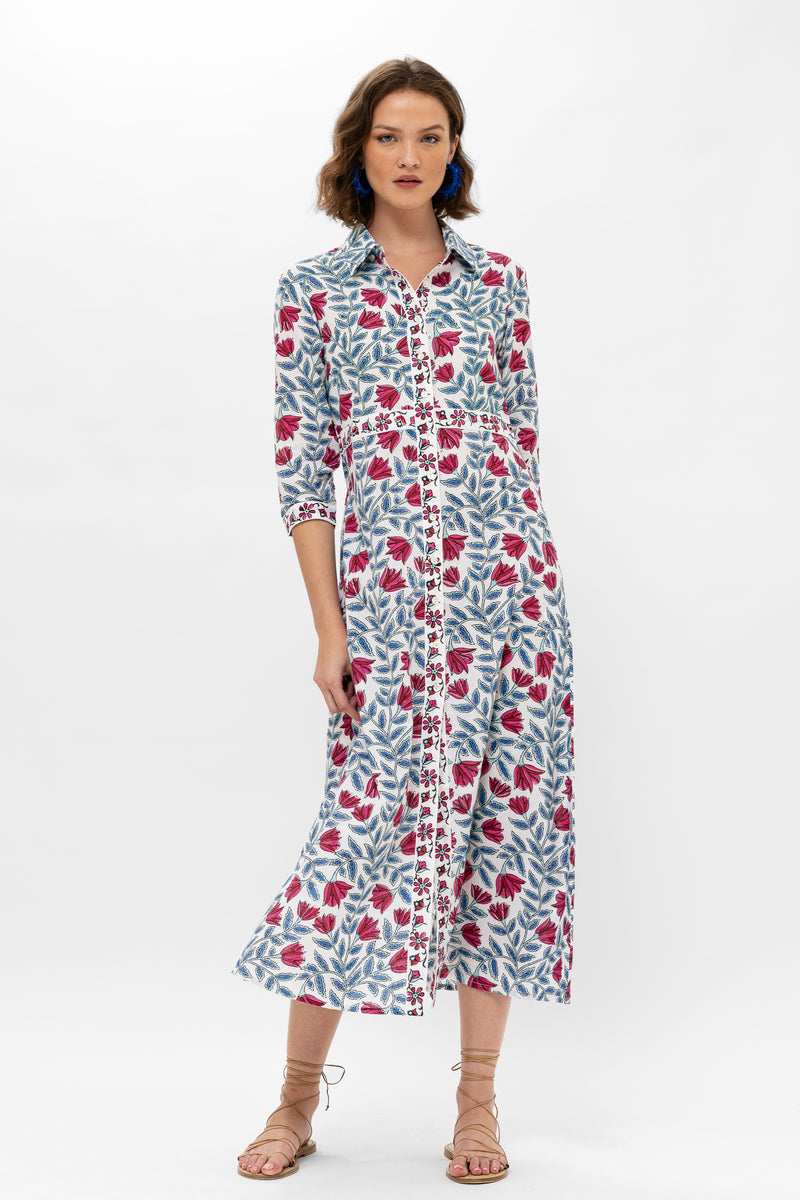 BALENCIAGA Oversized frayed twill-jacquard midi shirt dress | NET-A-PORTER