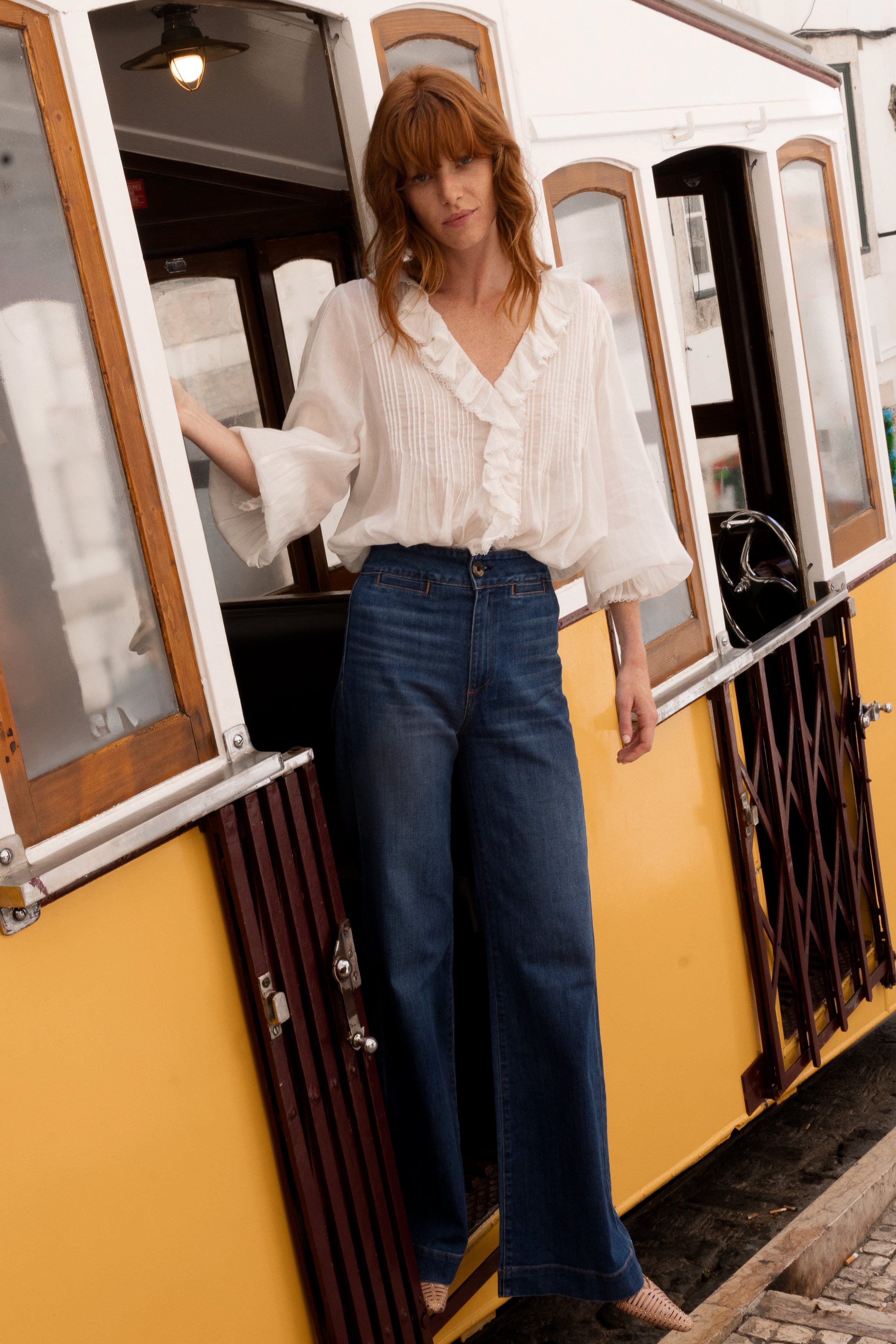 Mila Top- Hepburn Cloud