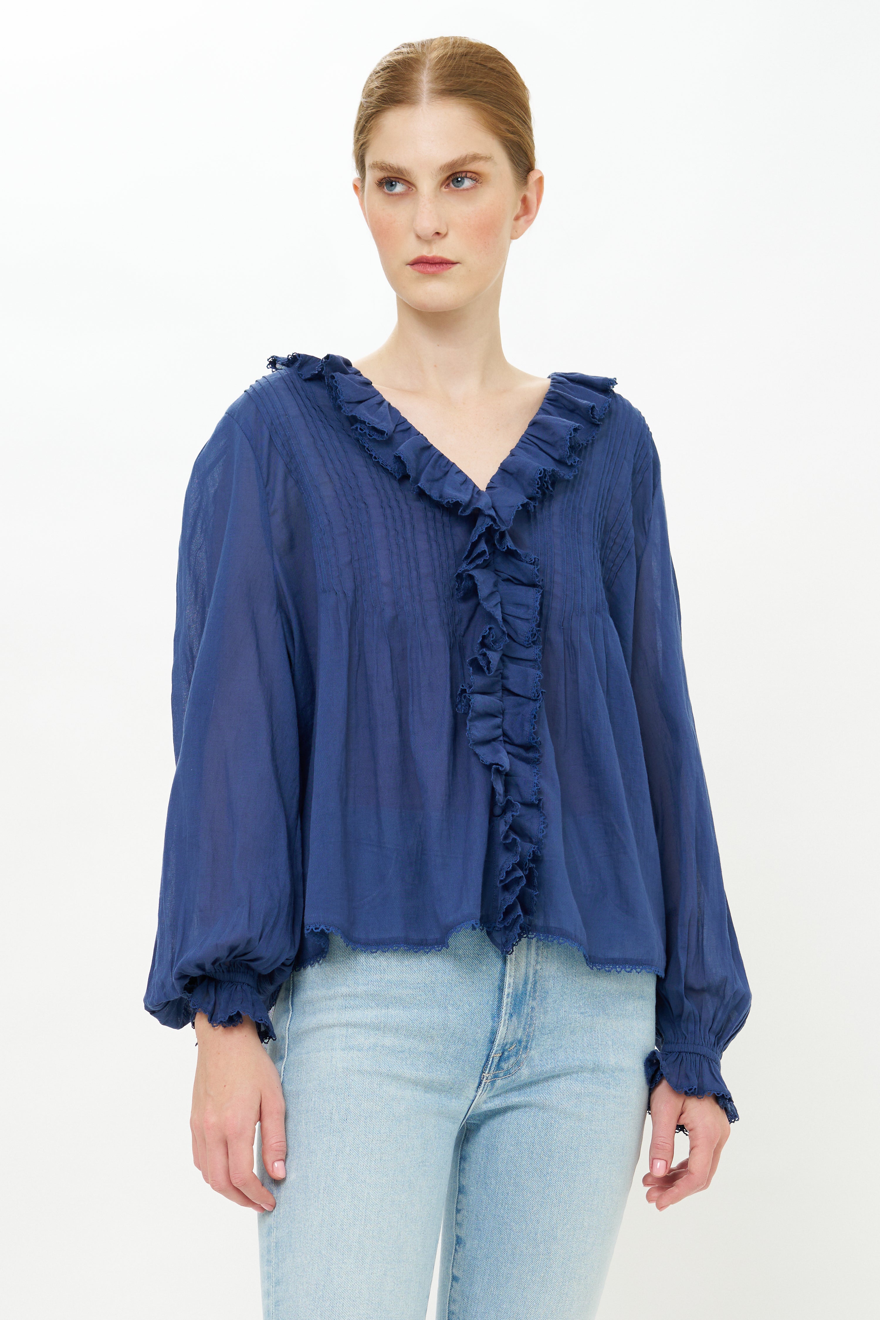 Mila Top- Hepburn Navy