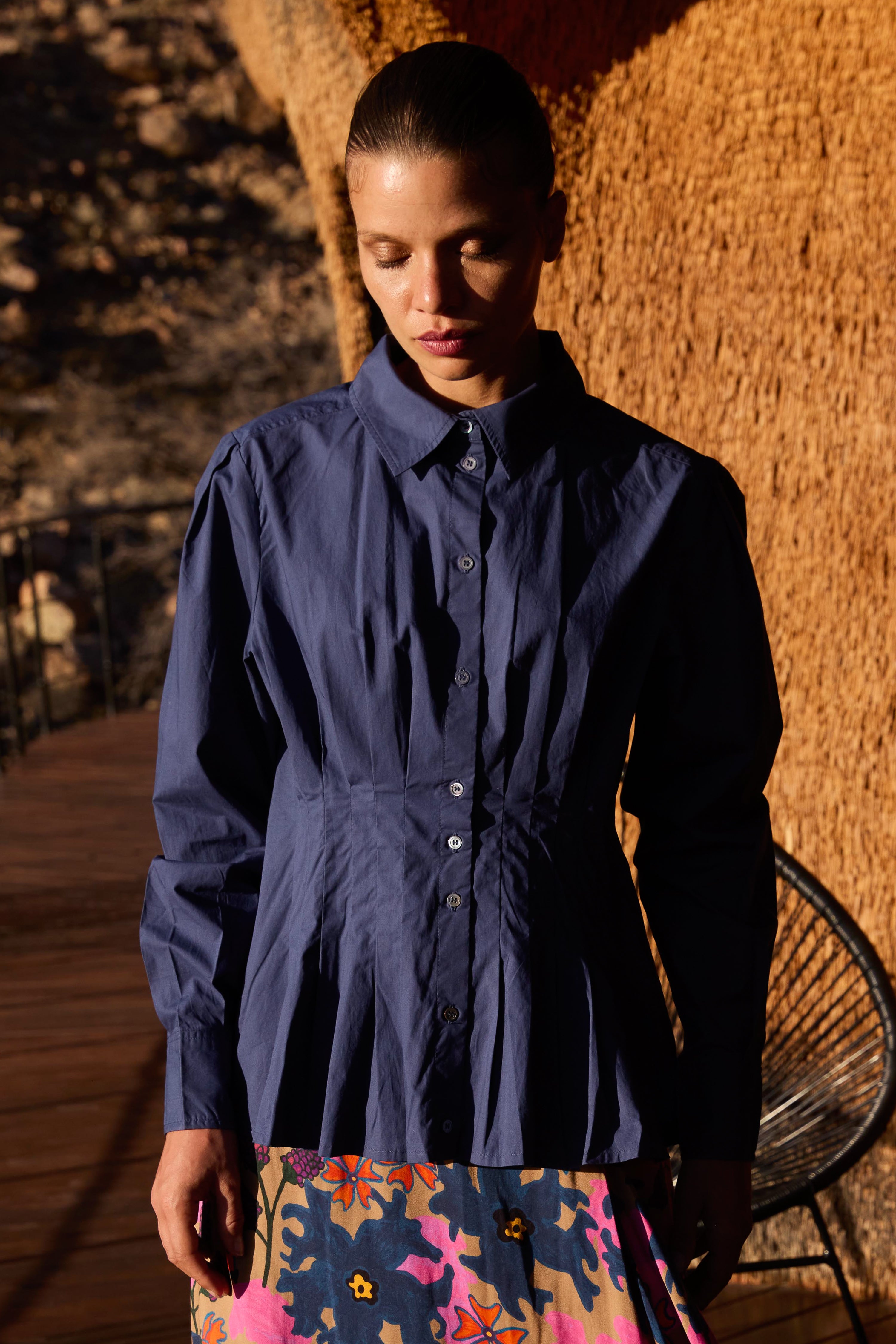 Elizabeth Top- Hepburn Navy