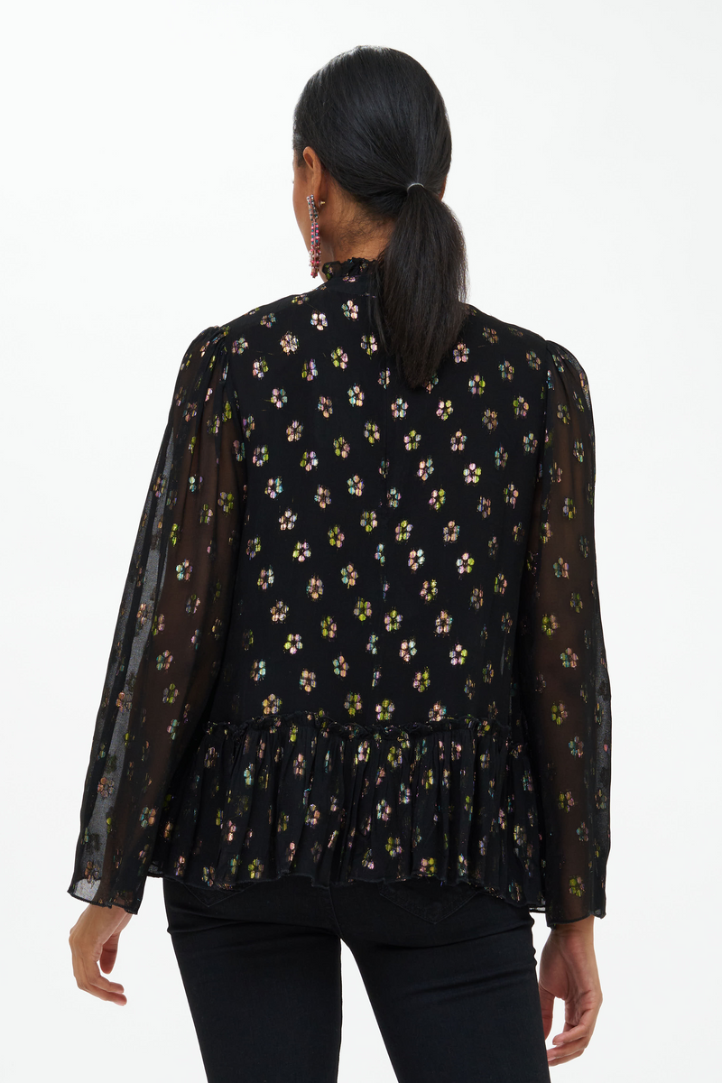 Peplum black sale blouse