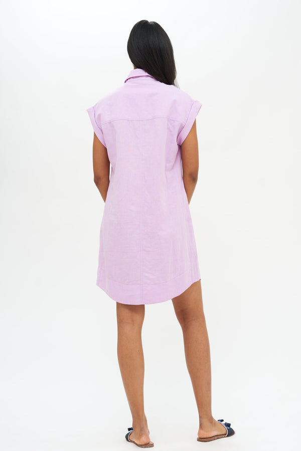 Shirt Dress Mini-  Lima Lilac